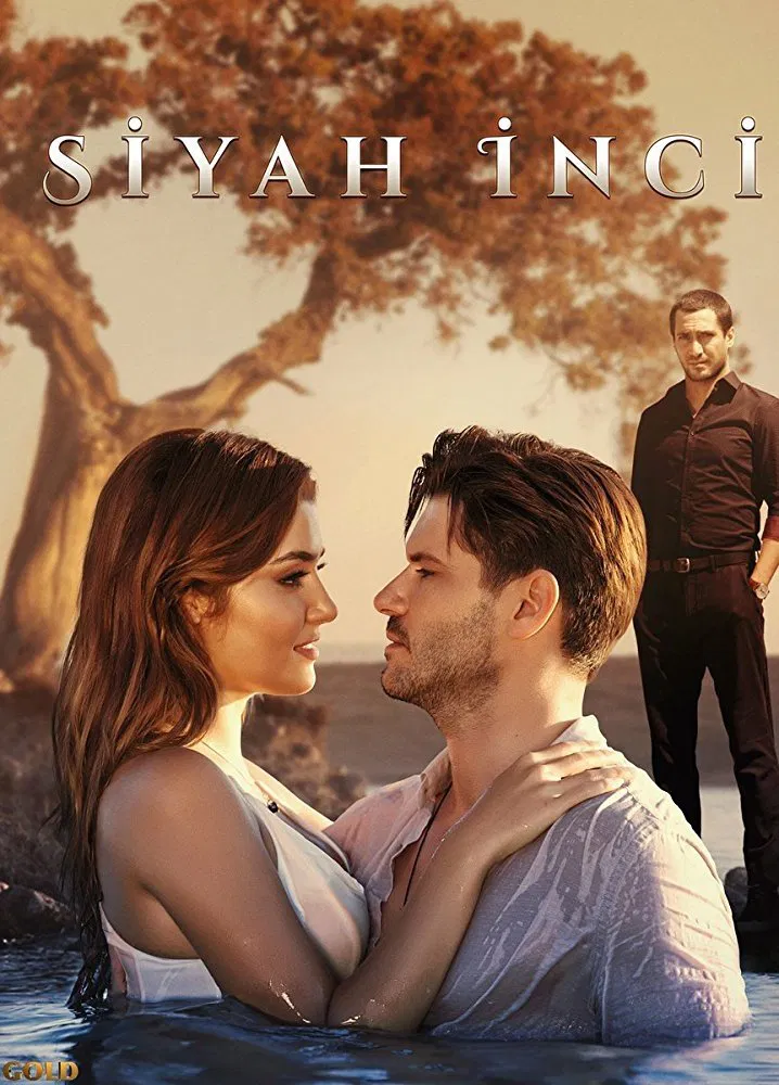 Poster chính thức của phim Phim Tâm Lý "Siyah Inci" (Siyah İnci - 2017), với sự tham gia của diễn viên Tolgahan Sayışman và Hande Erçel.