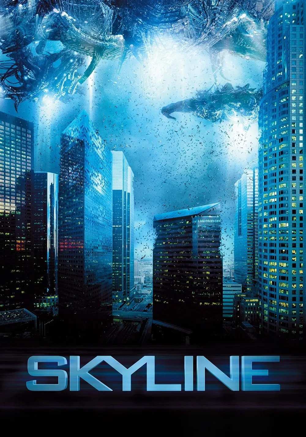 Poster chính thức của phim Phim Viễn Tưởng, Phim Hành Động "Skyline" (Skyline - 2010), với sự tham gia của diễn viên Eric Balfour và Scottie Thompson.