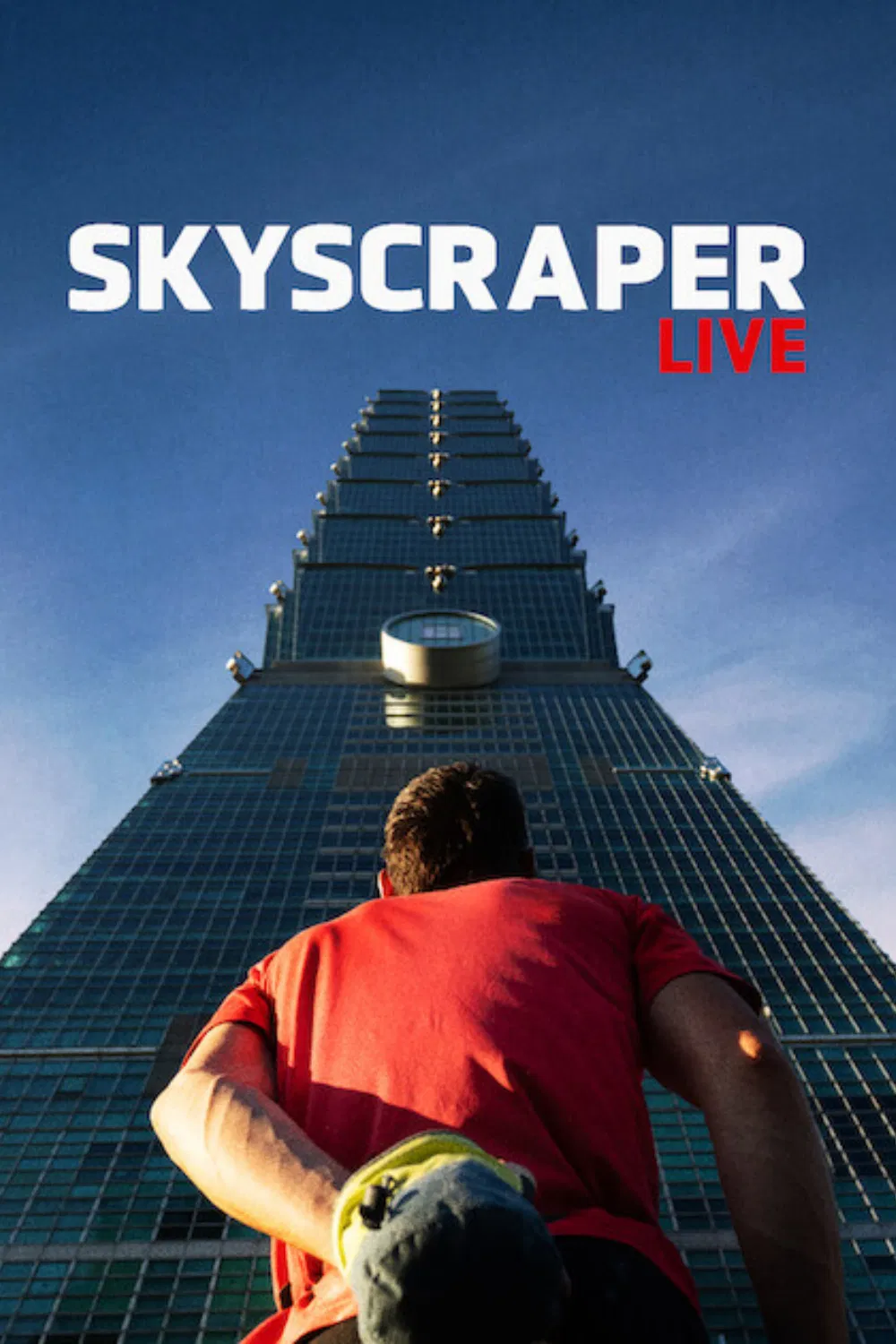 Poster chính thức của phim Phim Phiêu Lưu "Skyscraper Live" (Skyscraper Live - 2026), với sự tham gia của diễn viên Alex Honnold và Elle Duncan.