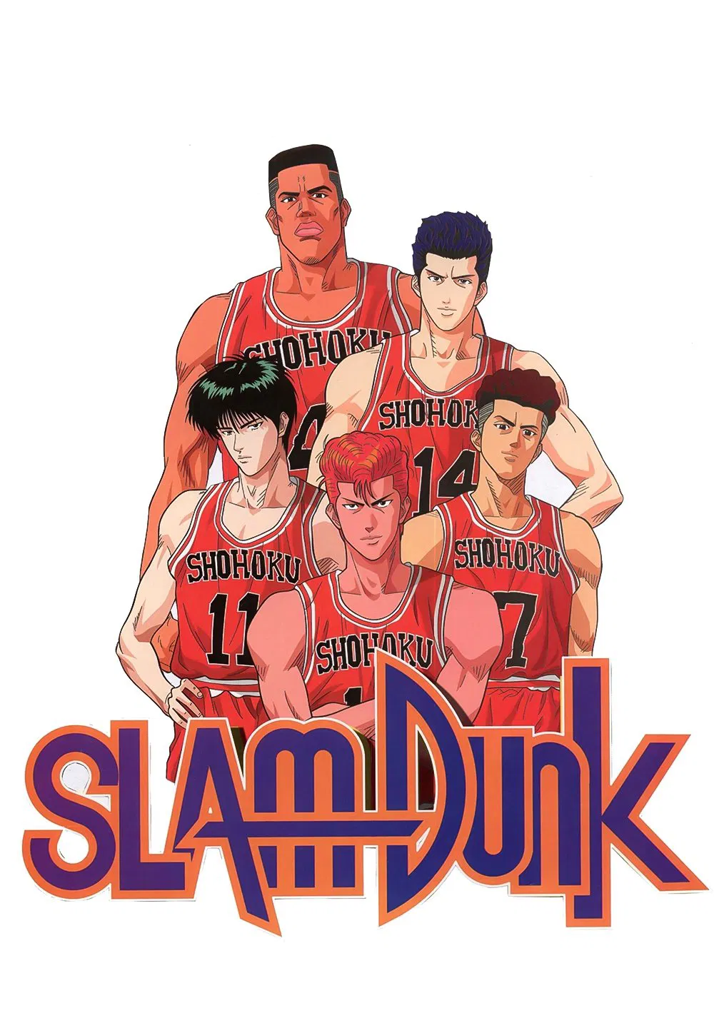 Poster chính thức của phim Phim Hoạt Hình, Phim Hài "Slam Dunk" (Slam Dunk - 1993), với sự tham gia của diễn viên Takeshi Kusao và Hikaru Midorikawa.