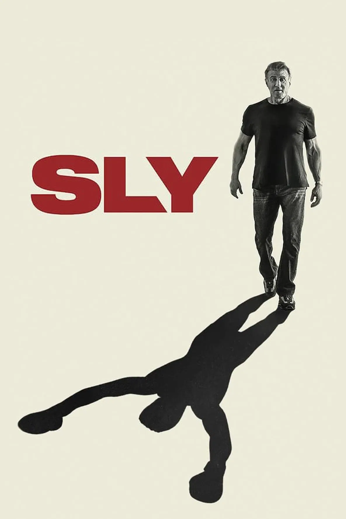 Poster chính thức của phim Phim Tài Liệu "Sly" (Sly - 2023), với sự tham gia của diễn viên Sylvester Stallone và Arnold Schwarzenegger.