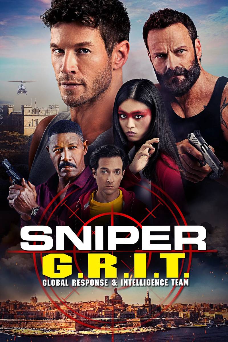 Poster chính thức của phim Phim Hành Động, Phim Giật Gân "Sniper: G.R.I.T. - Global Response & Intelligence Team" (Sniper: G.R.I.T. - Global Response & Intelligence Team - 2023), với sự tham gia của diễn viên Chad Michael Collins và Ryan Robbins.