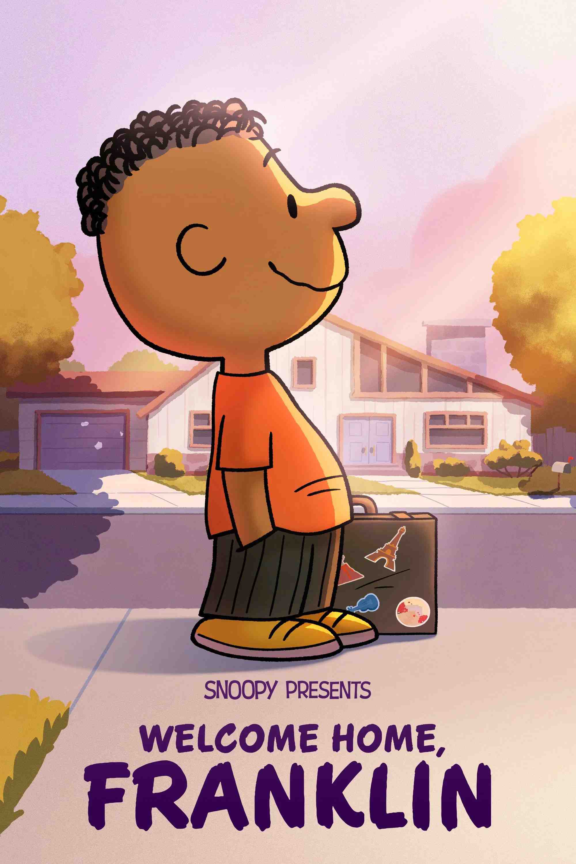 Poster chính thức của phim Phim Hoạt Hình, Phim Gia Đình "Snoopy Giới Thiệu: Chào Mừng Bạn Về Nhà, Franklin - Snoopy Presents: Welcome Home, Franklin" (Snoopy Presents: Welcome Home, Franklin - 2024), với sự tham gia của diễn viên Caleb Bellavance và Etienne Kellici.