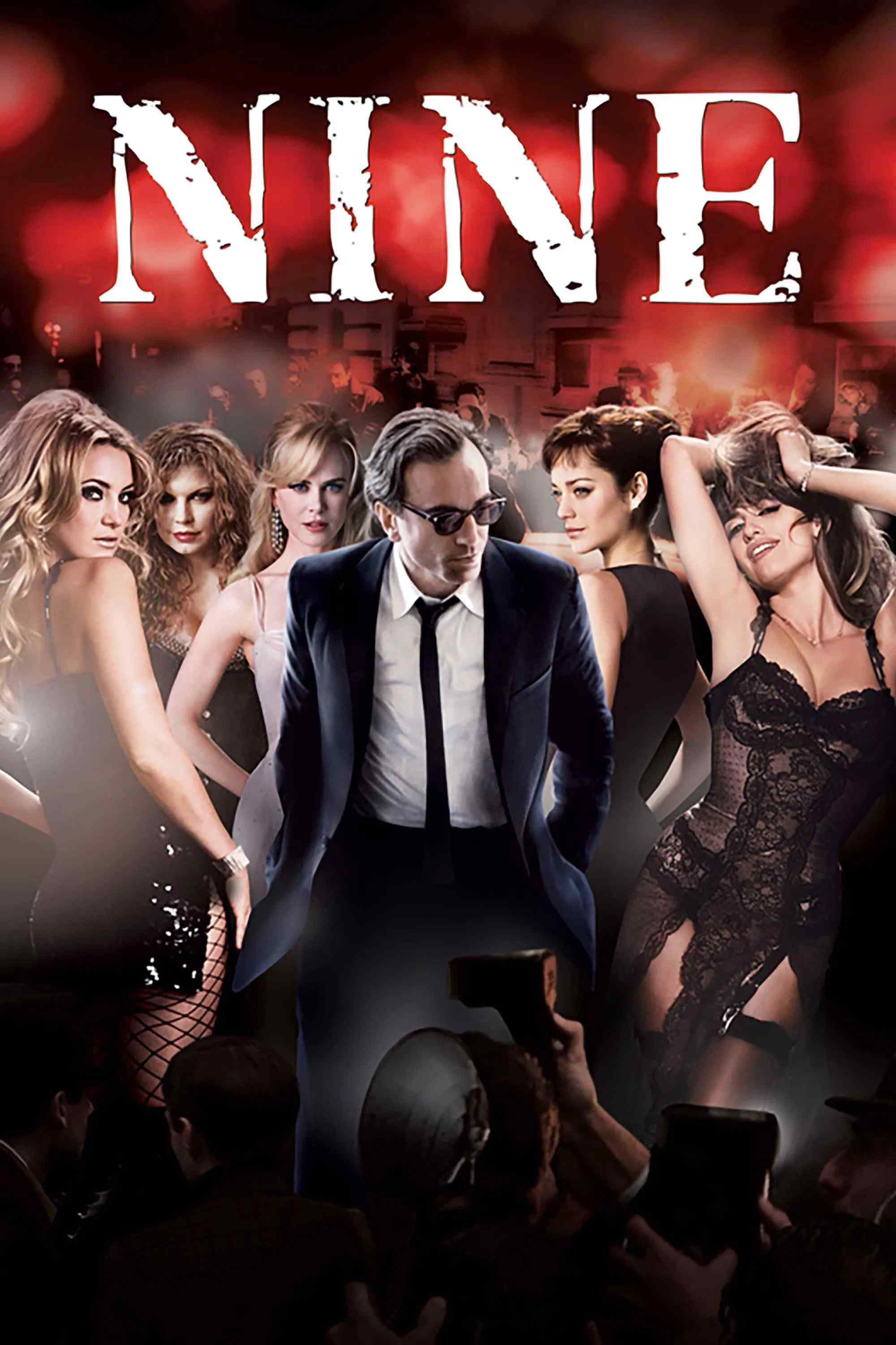 Poster chính thức của phim Phim Tâm Lý, Phim Ca Nhạc "Số 9" (Nine - 2009), với sự tham gia của diễn viên Daniel Day-Lewis và Marion Cotillard.