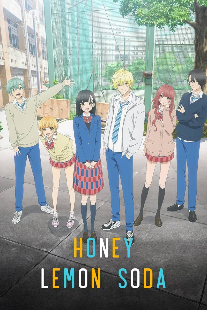 Poster chính thức của phim Phim Hoạt Hình, Phim Tâm Lý "Soda Chanh Mật Ong" (Honey Lemon Soda - 2025), với sự tham gia của diễn viên Kana Ichinose và Shogo Yano.