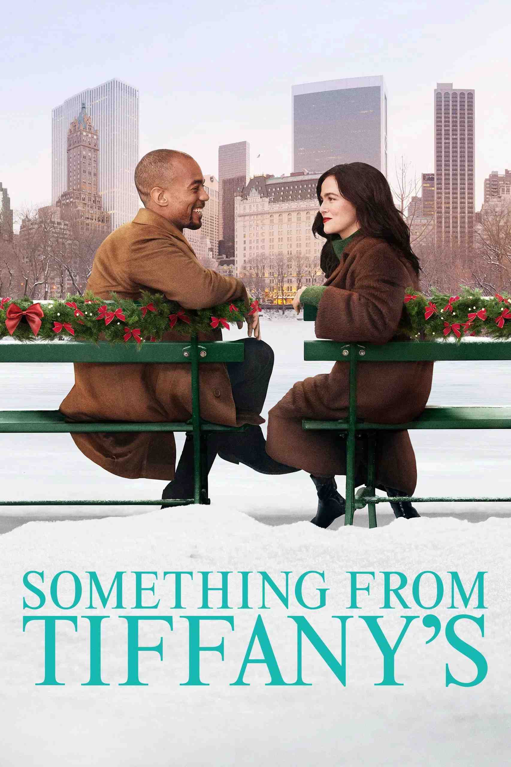 Poster chính thức của phim Phim Tình Cảm, Phim Hài "Phép Màu Ở Tiffany" (Something from Tiffany's - 2022), với sự tham gia của diễn viên Zoey Deutch và Kendrick Sampson.