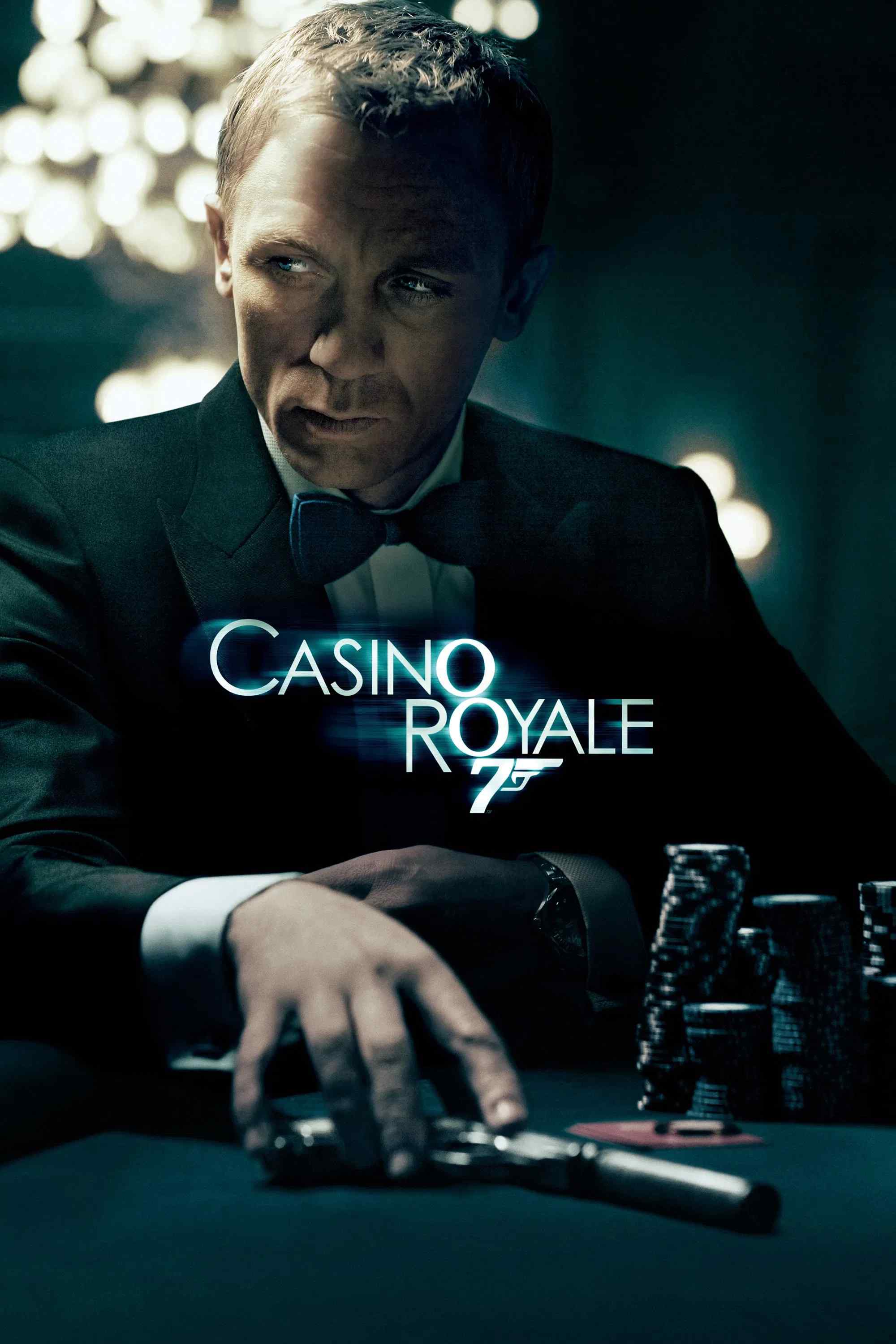 Poster chính thức của phim Phim Phiêu Lưu, Phim Hành Động "Sòng Bạc Hoàng Gia" (Casino Royale - 2006), với sự tham gia của diễn viên Daniel Craig và Eva Green.