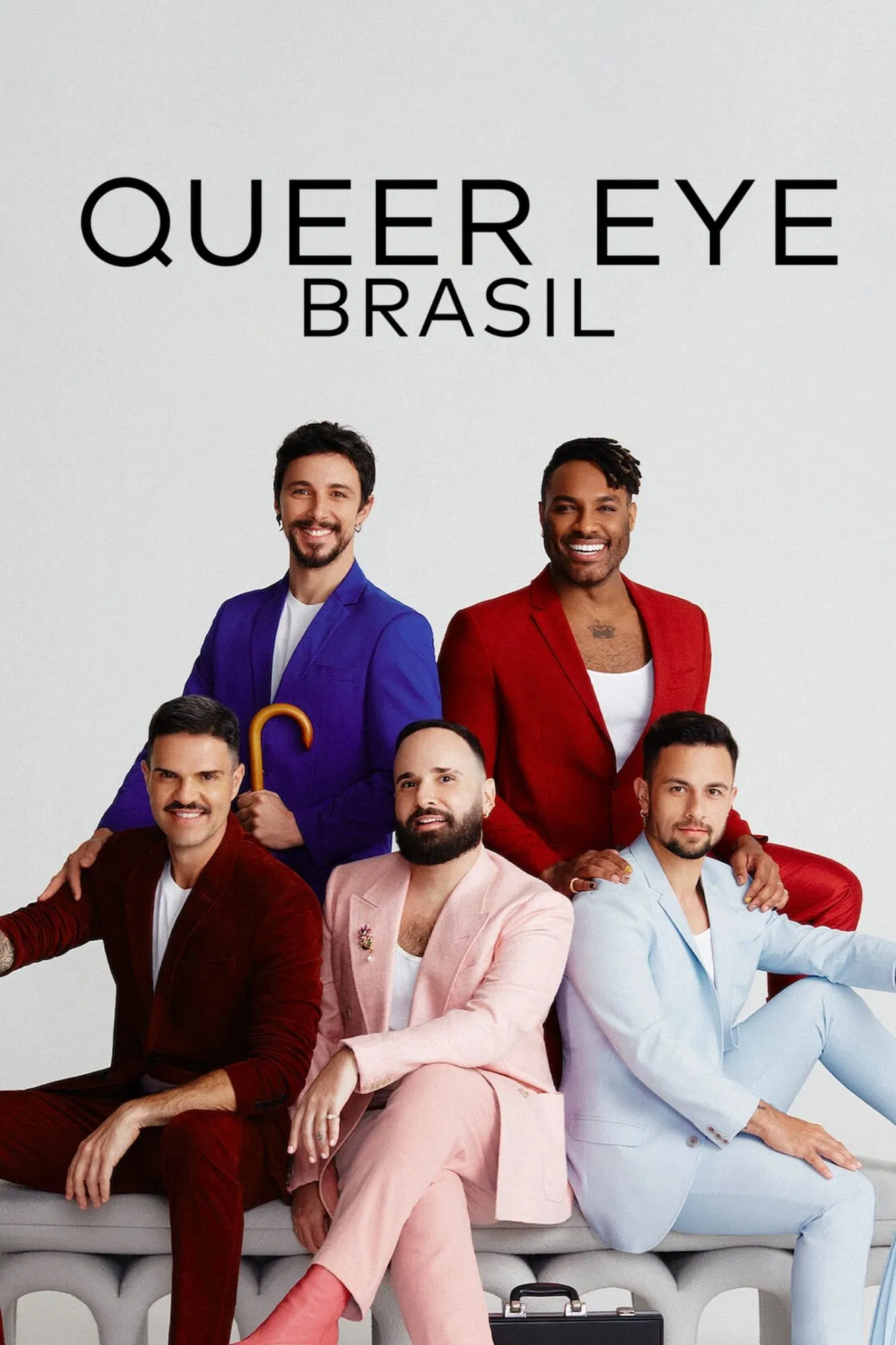 Poster chính thức của phim Truyền Hình Thực Tế "Sống Chất: Brazil" (Queer Eye: Brazil - 2022), với sự tham gia của diễn viên Fred Nicácio và Rica Benozzati.