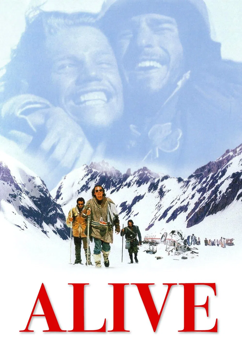 Poster chính thức của phim Phim Phiêu Lưu, Phim Tâm Lý "Sống Còn" (Alive - 1993), với sự tham gia của diễn viên Josh Hamilton và Bruce Ramsay.