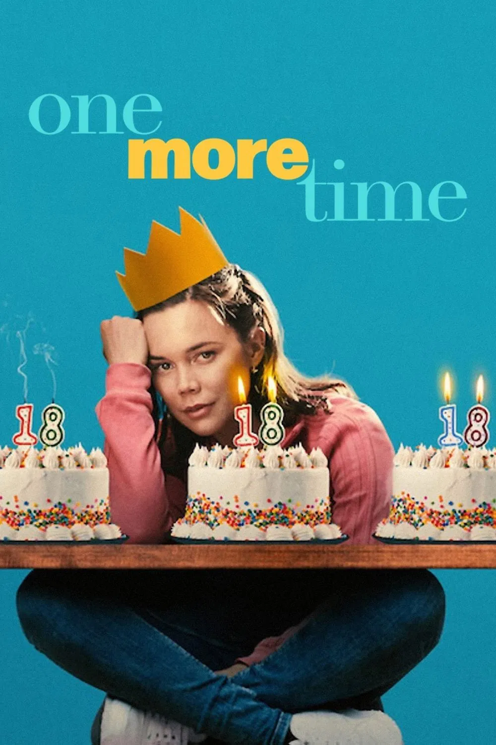 Poster chính thức của phim Phim Hài, Phim Tâm Lý "Sống Lại Tuổi 18" (One More Time - 2023), với sự tham gia của diễn viên Hedda Stiernstedt và Evelyn Mok.