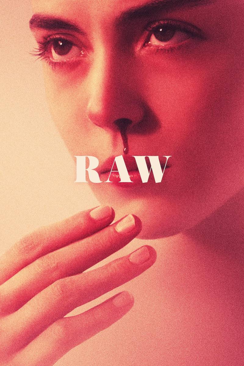Poster chính thức của phim Phim Kinh Dị, Phim Tâm Lý "Sống" (Raw - 2016), với sự tham gia của diễn viên Garance Marillier và Ella Rumpf.