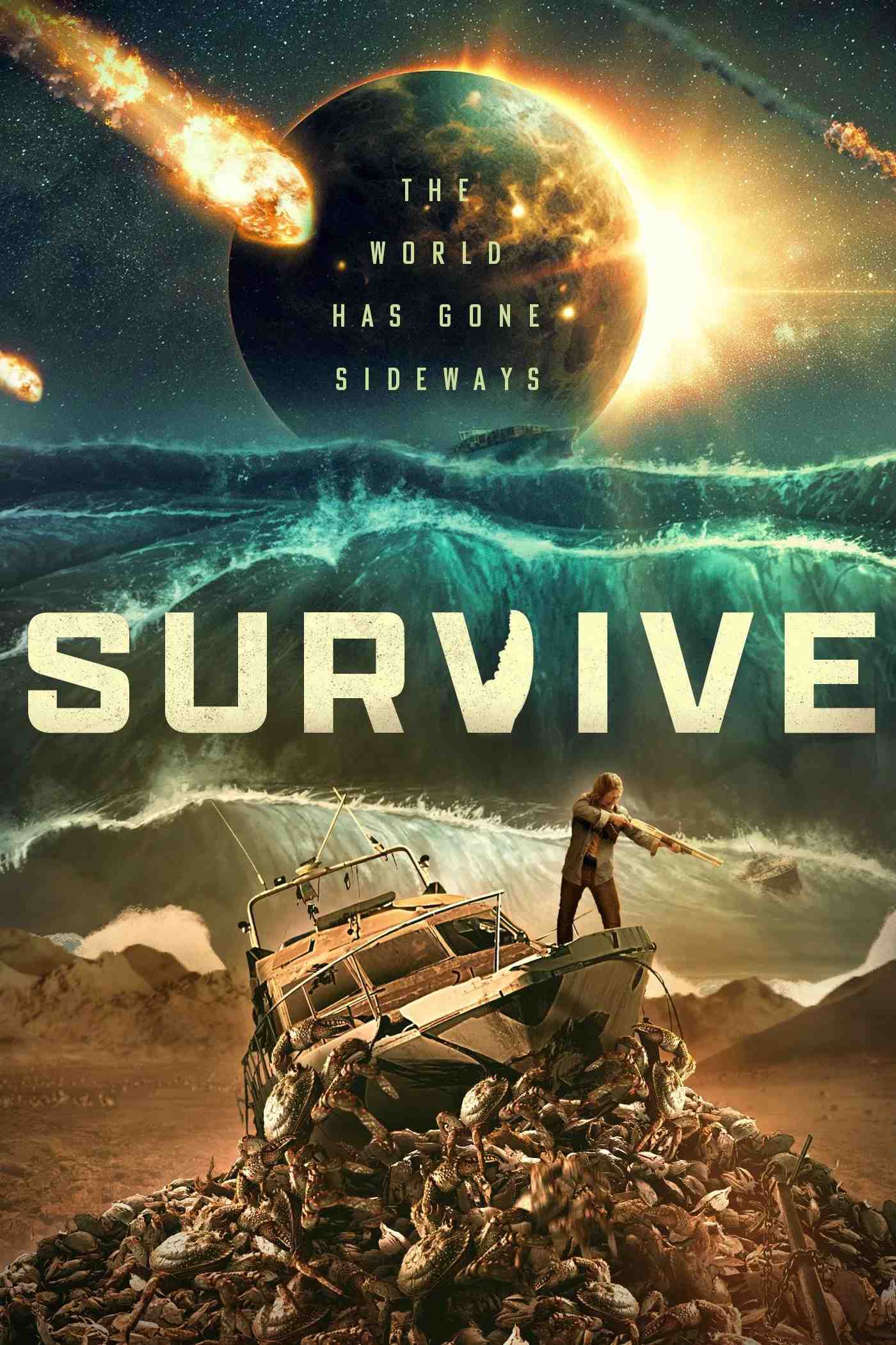 Poster chính thức của phim Phim Viễn Tưởng, Phim Giật Gân "Sống Sót" (Survive - 2024), với sự tham gia của diễn viên Émilie Dequenne và Andreas Pietschmann.