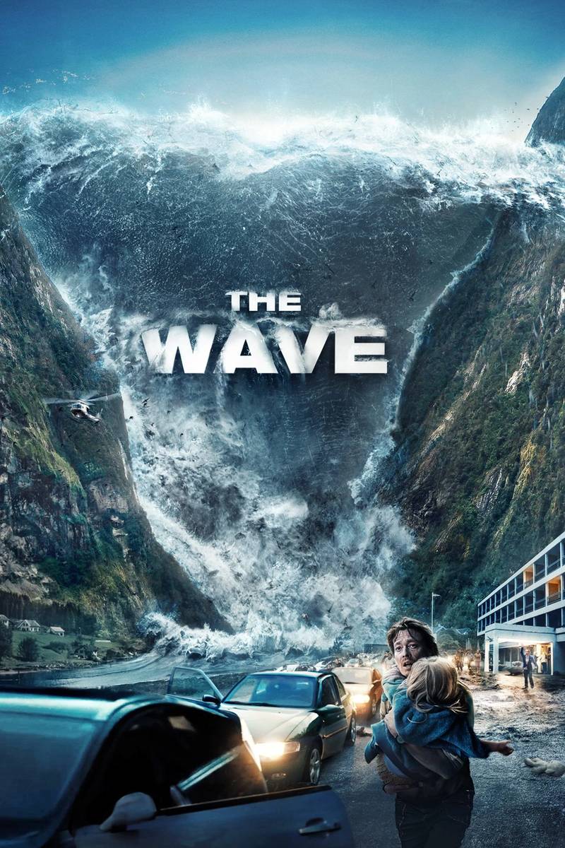 Poster chính thức của phim Phim Hành Động, Phim Giật Gân "Sóng Thần" (The Wave - 2015), với sự tham gia của diễn viên Kristoffer Joner và Ane Dahl Torp.