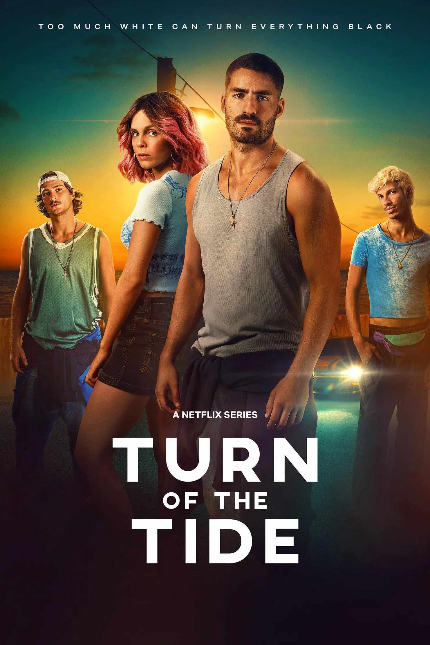 Poster chính thức của phim Phim Tâm Lý "Sóng triều đổi vận" (Turn of the Tide - 2023), với sự tham gia của diễn viên José Condessa và Helena Caldeira.