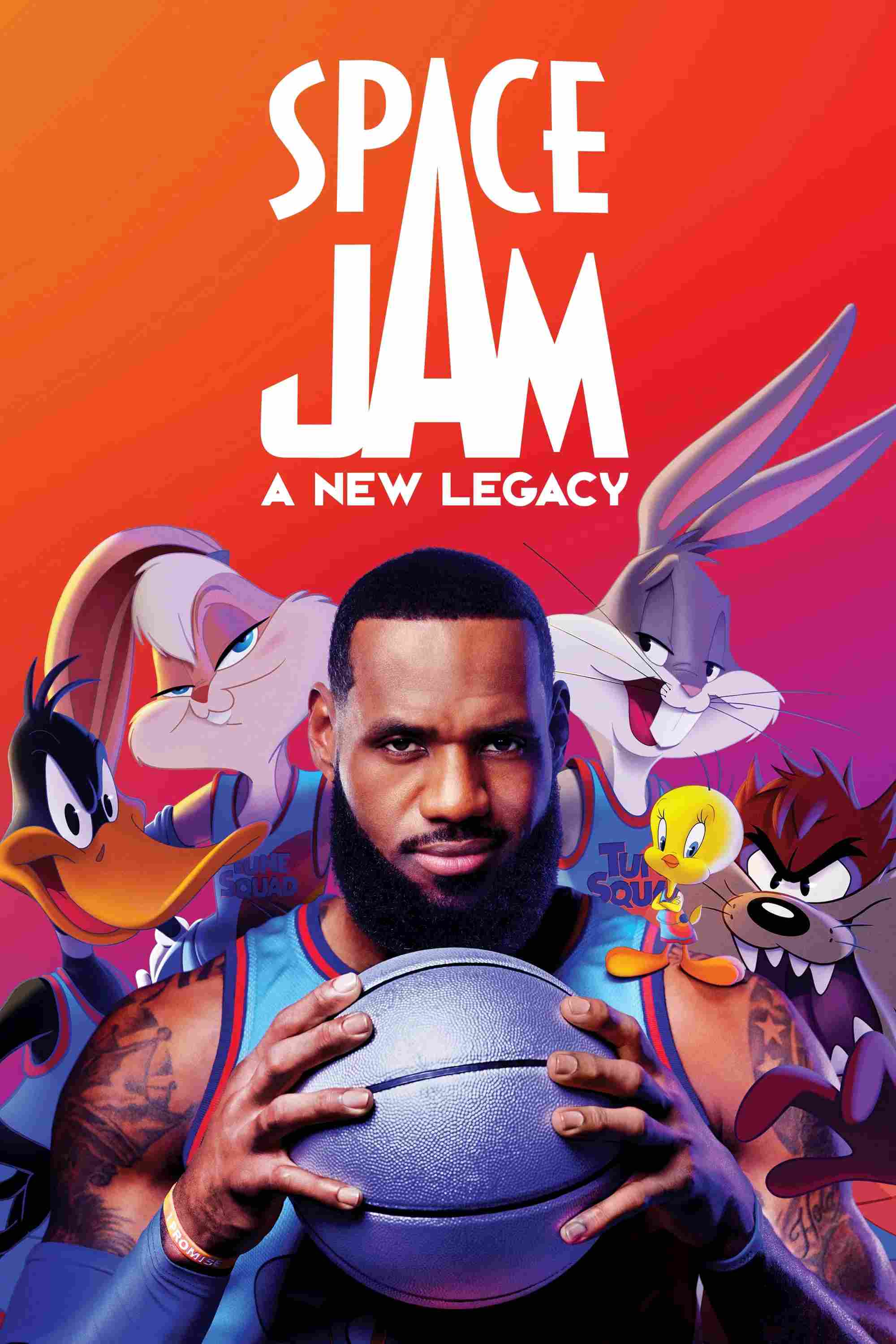 Poster chính thức của phim Phim Gia Đình, Phim Hài "Space Jam: Kỷ Nguyên Mới" (Space Jam: A New Legacy - 2021), với sự tham gia của diễn viên LeBron James và Don Cheadle.