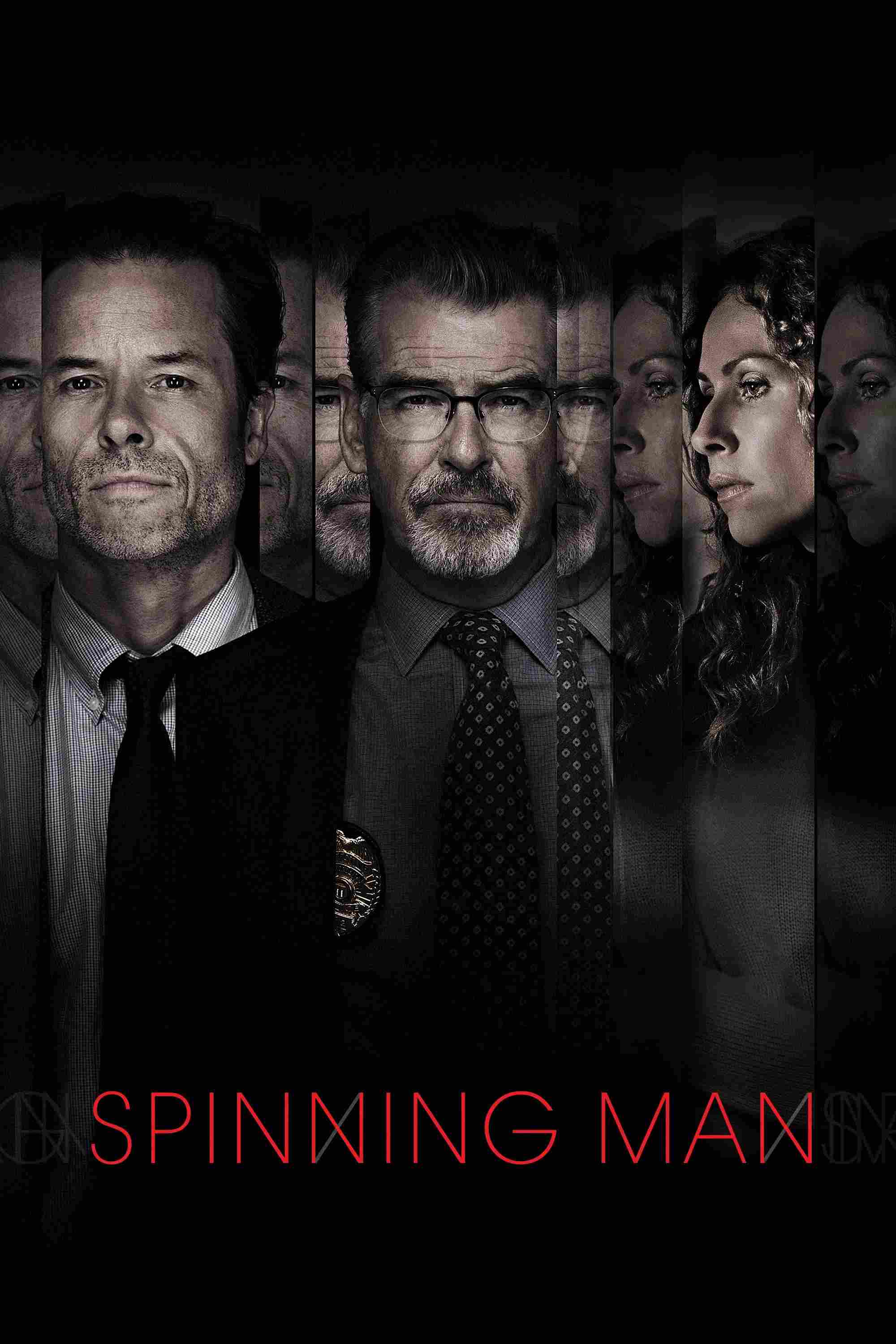 Poster chính thức của phim Phim Bí Ẩn, Phim Giật Gân "Spinning Man" (Spinning Man - 2018), với sự tham gia của diễn viên Guy Pearce và Pierce Brosnan.