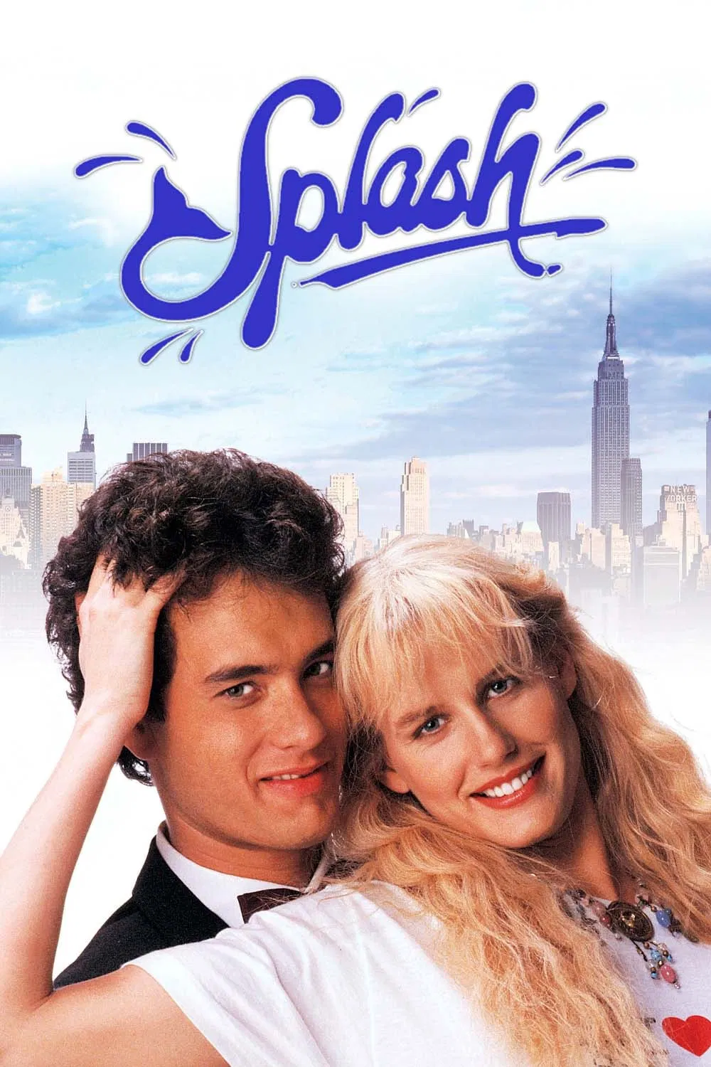Poster chính thức của phim Phim Hài, Phim Tình Cảm "Splash" (Splash - 1984), với sự tham gia của diễn viên Tom Hanks và Daryl Hannah.