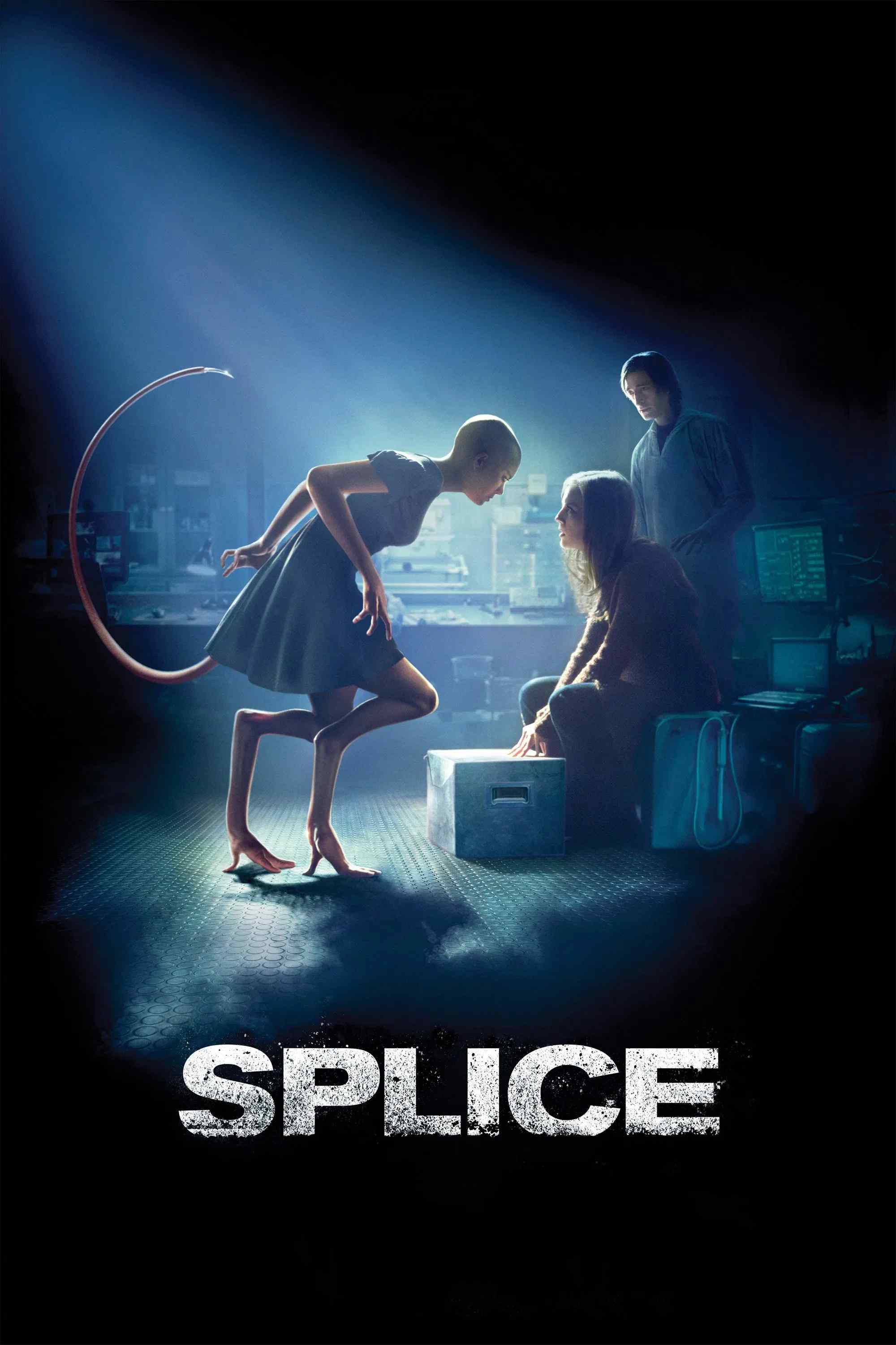 Poster chính thức của phim Phim Kinh Dị, Phim Viễn Tưởng "Splice" (Splice - 2010), với sự tham gia của diễn viên Adrien Brody và Sarah Polley.