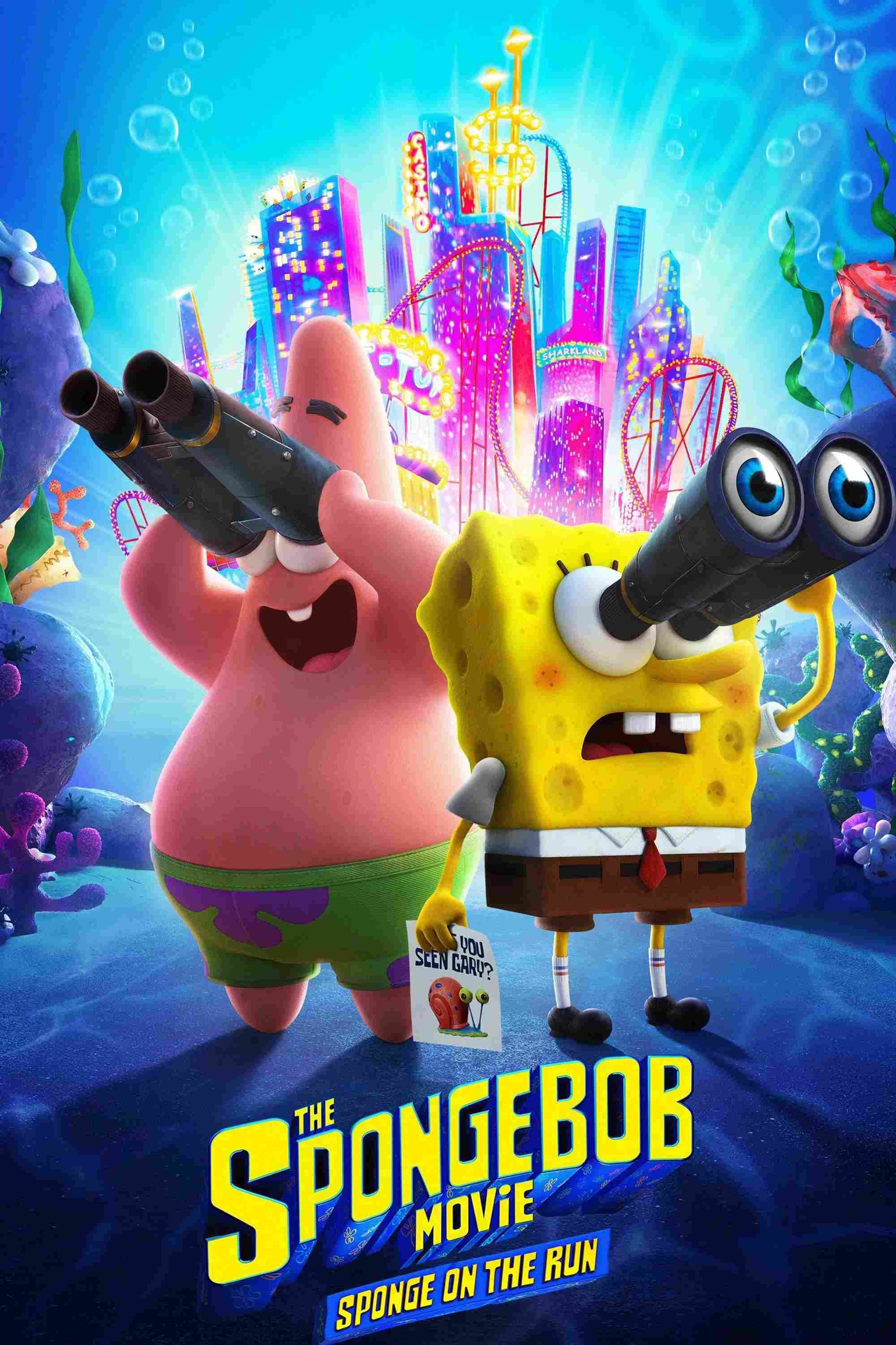 Poster chính thức của phim Phim Gia Đình, Phim Hài "SpongeBob: Bọt Biển Đào Tẩu" (The SpongeBob Movie: Sponge on the Run - 2020), với sự tham gia của diễn viên Tom Kenny và Bill Fagerbakke.