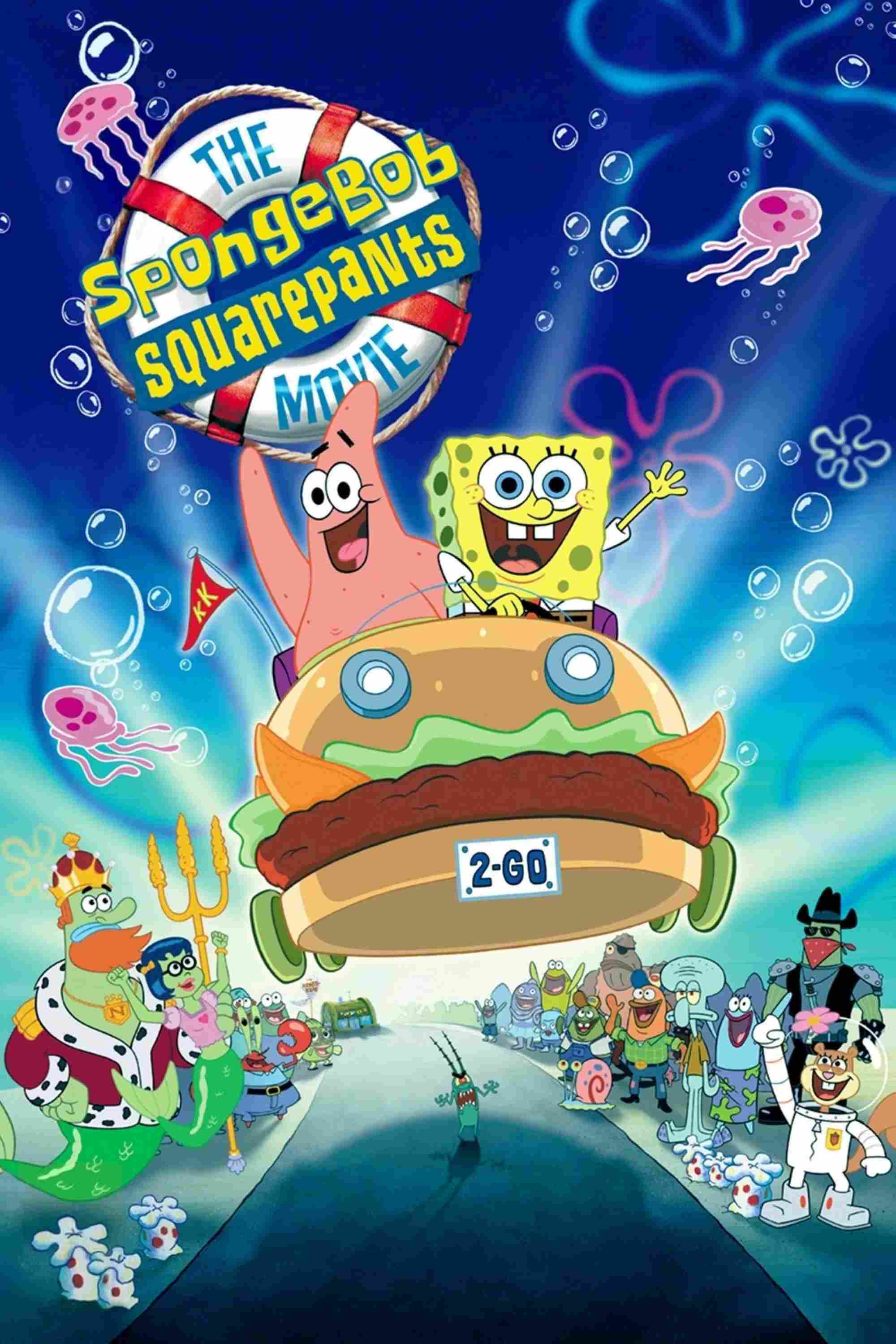 Poster chính thức của phim Phim Gia Đình, Phim Hài "SpongeBob: Bọt Biển Quần Vuông" (The SpongeBob SquarePants Movie - 2004), với sự tham gia của diễn viên Tom Kenny và Clancy Brown.