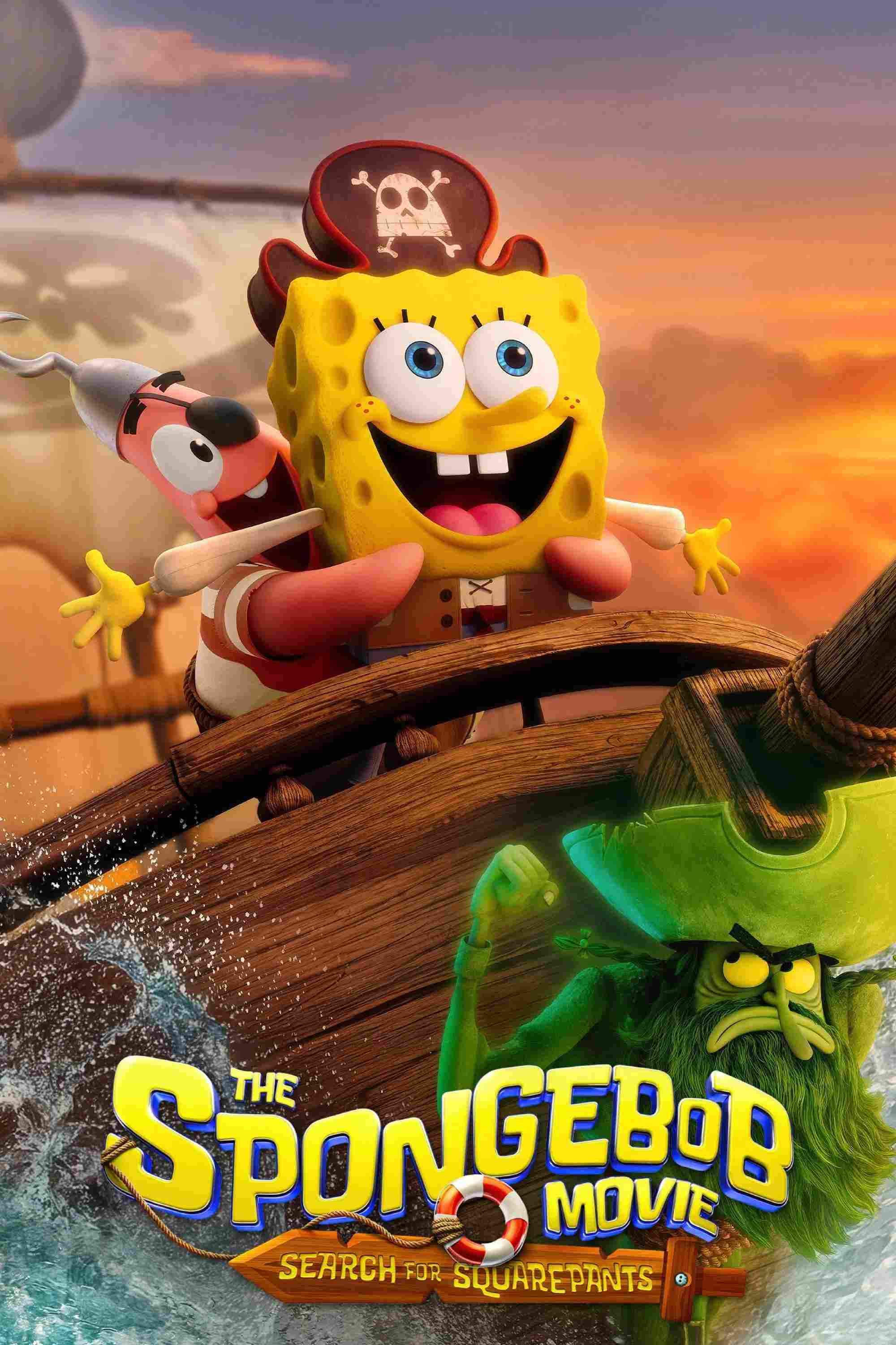 Poster chính thức của phim Phim Hoạt Hình, Phim Gia Đình "SpongeBob: Lời Nguyền Hải Tặc" (The SpongeBob Movie: Search for SquarePants - 2025), với sự tham gia của diễn viên Tom Kenny và Clancy Brown.