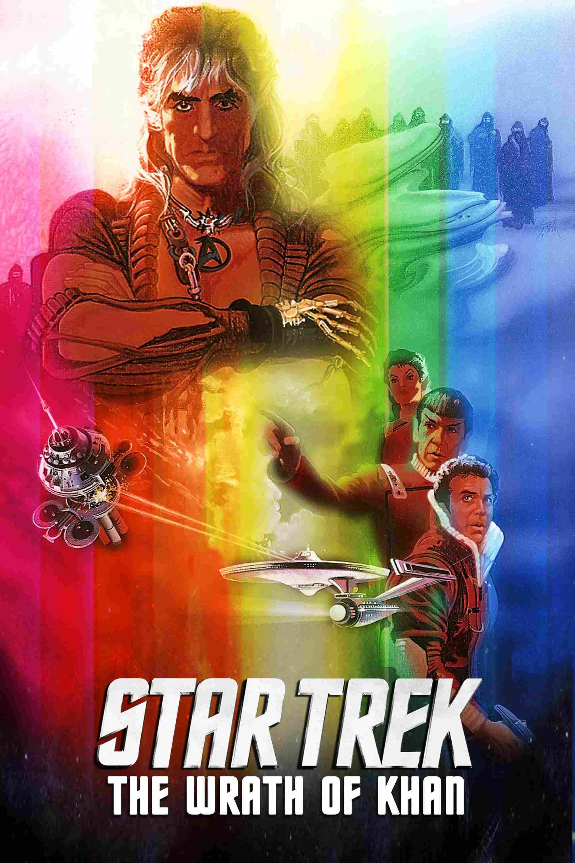 Poster chính thức của phim Phim Hành Động, Phim Phiêu Lưu "Star Trek 2: Cơn Thịnh Nộ Của Khan" (Star Trek II: The Wrath of Khan - 1982), với sự tham gia của diễn viên William Shatner và Leonard Nimoy.