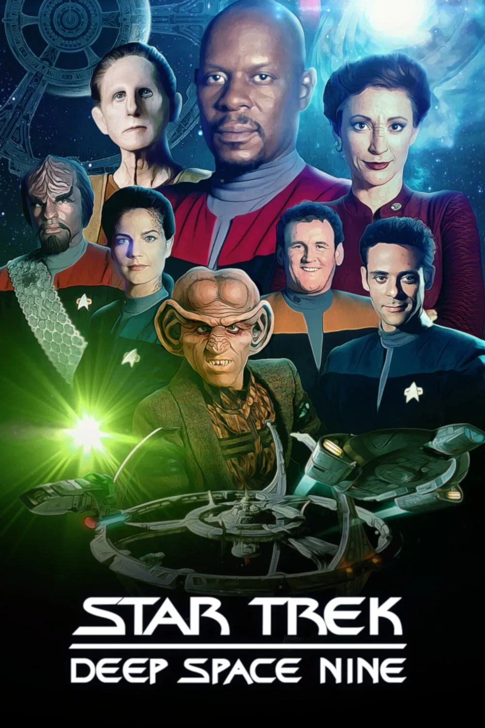 Poster chính thức của phim Phim Viễn Tưởng & Giả Tưởng, Phim Hành Động & Phiêu Lưu "Star Trek: Deep Space Nine (Phần 4)" (Star Trek: Deep Space Nine - 1993), với sự tham gia của diễn viên Avery Brooks và Nana Visitor.