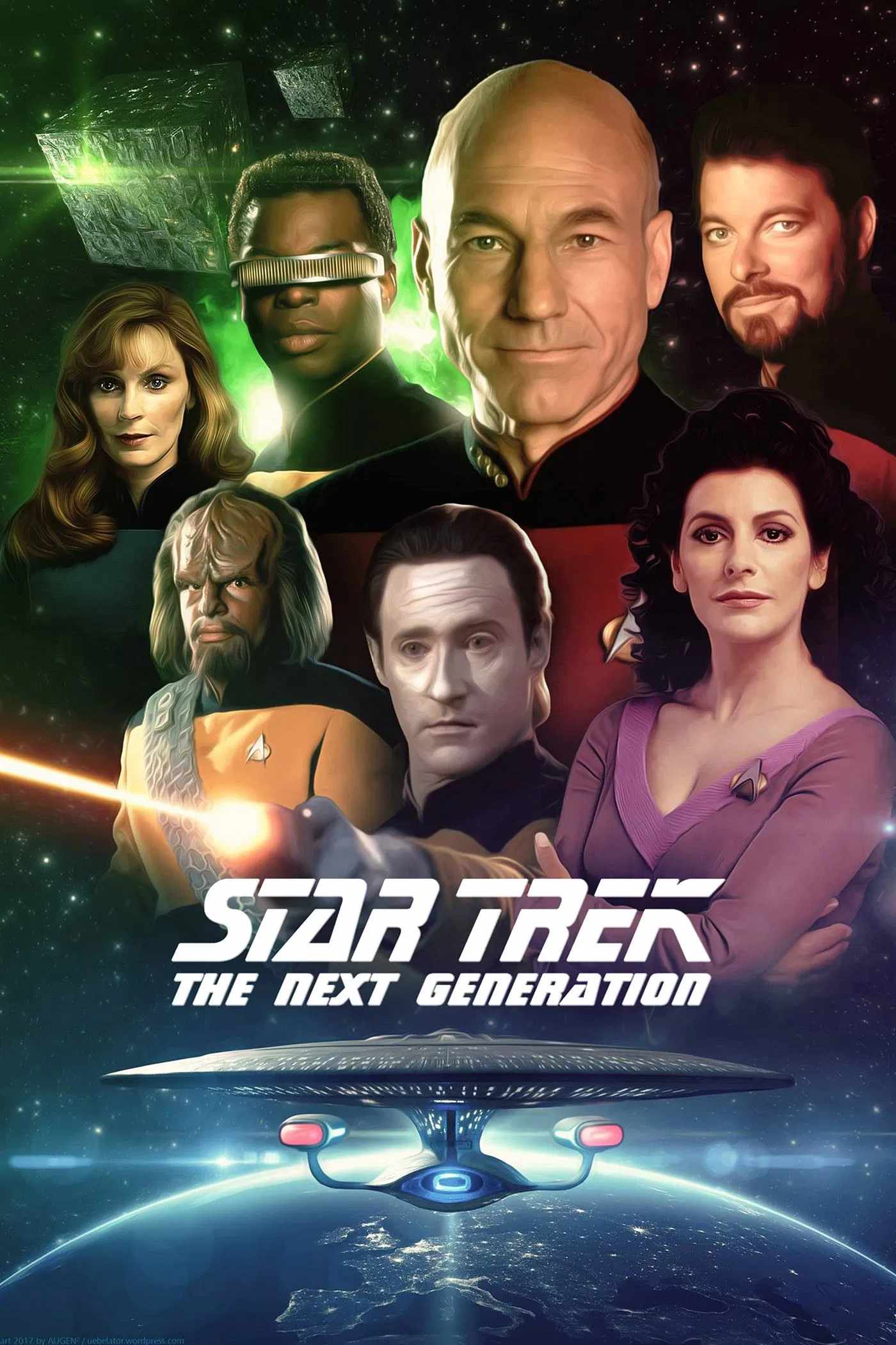 Poster chính thức của phim Phim Viễn Tưởng & Giả Tưởng, Phim Hành Động & Phiêu Lưu "Star Trek: Thế Hệ Tiếp Theo (Phần 7)" (Star Trek: The Next Generation - 1987), với sự tham gia của diễn viên Patrick Stewart và Jonathan Frakes.