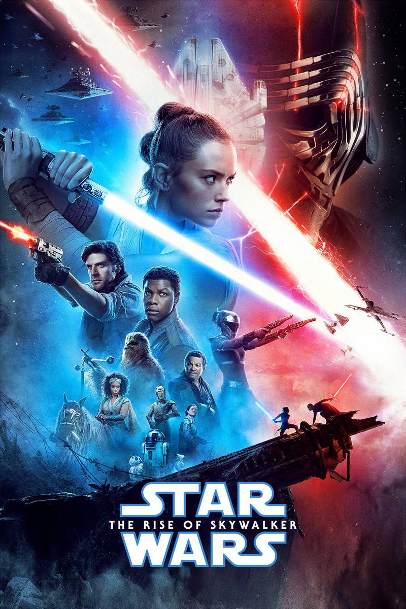 Poster chính thức của phim Phim Phiêu Lưu, Phim Hành Động "Star Wars: Skywalker Trỗi Dậy" (Star Wars: The Rise of Skywalker - 2019), với sự tham gia của diễn viên Carrie Fisher và Mark Hamill.