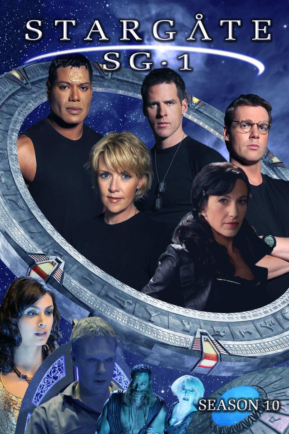 Poster chính thức của phim Phim Viễn Tưởng & Giả Tưởng, Phim Hành Động & Phiêu Lưu "Stargate SG-1 (Phần 10)" (Stargate SG-1 - 1997), với sự tham gia của diễn viên Ben Browder và Amanda Tapping.