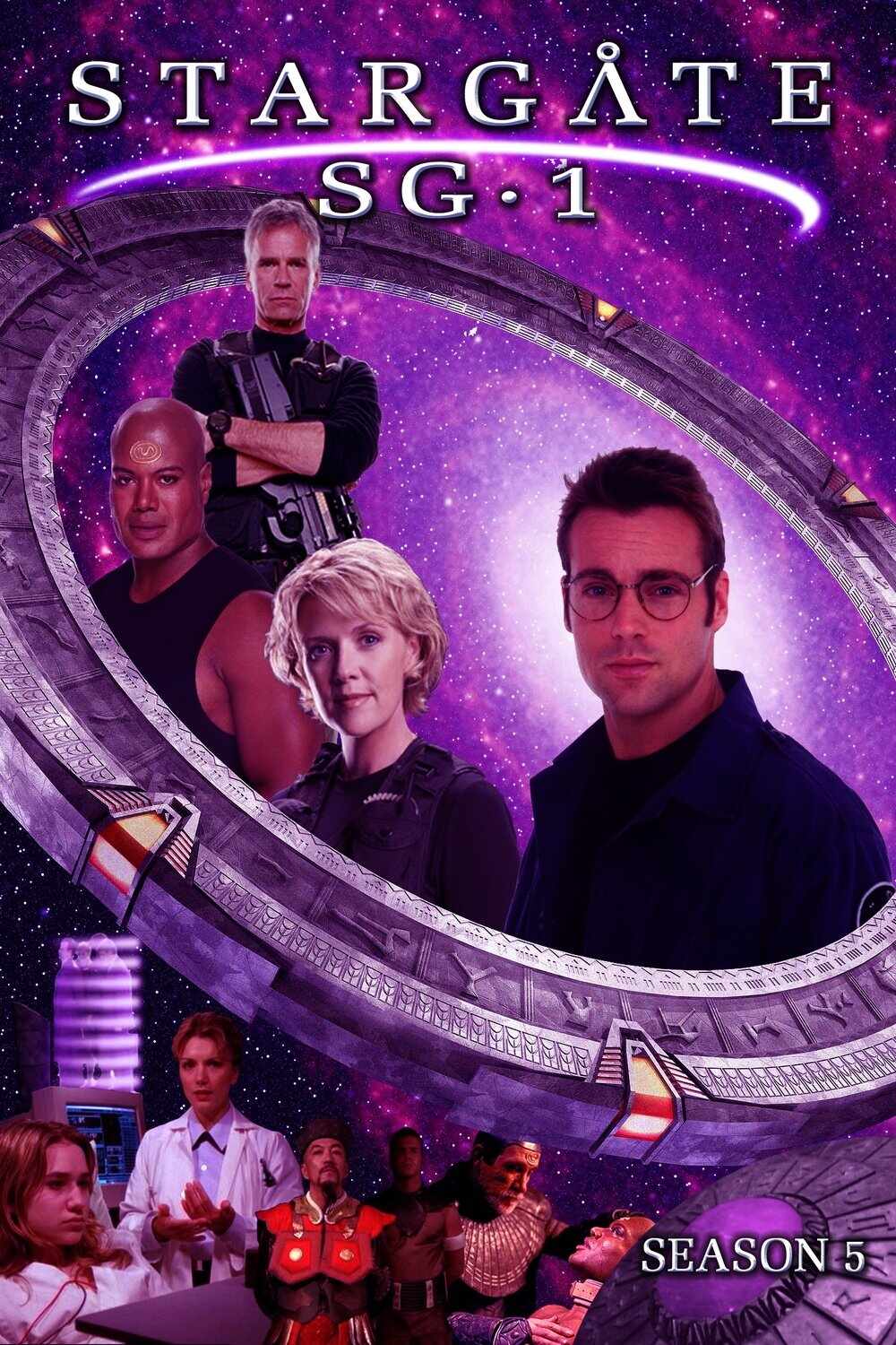 Poster chính thức của phim Phim Viễn Tưởng & Giả Tưởng, Phim Hành Động & Phiêu Lưu "Stargate SG-1 (Phần 5)" (Stargate SG-1 - 1997), với sự tham gia của diễn viên Ben Browder và Amanda Tapping.