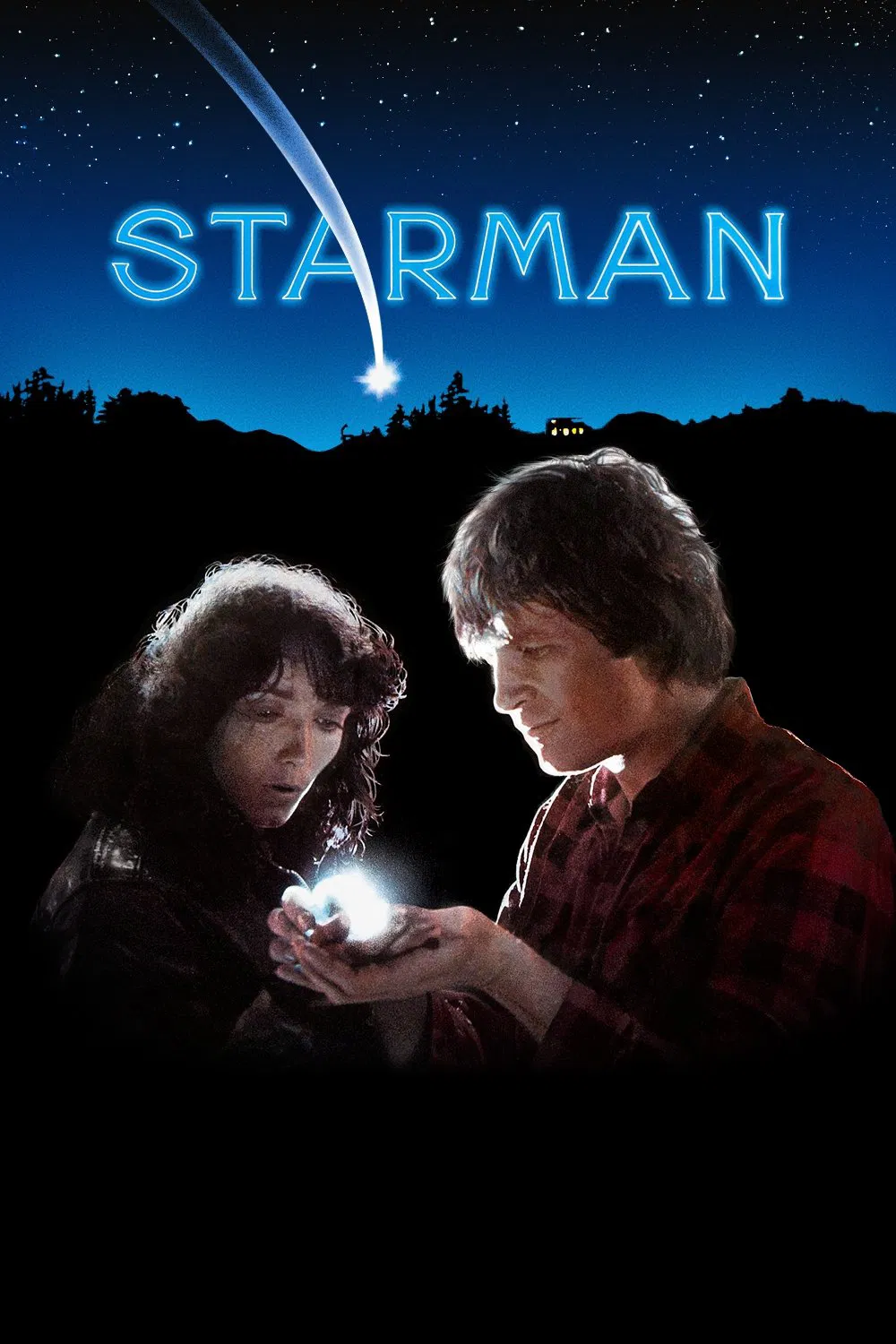 Poster chính thức của phim Phim Viễn Tưởng, Phim Tình Cảm "Starman" (Starman - 1984), với sự tham gia của diễn viên Jeff Bridges và Karen Allen.