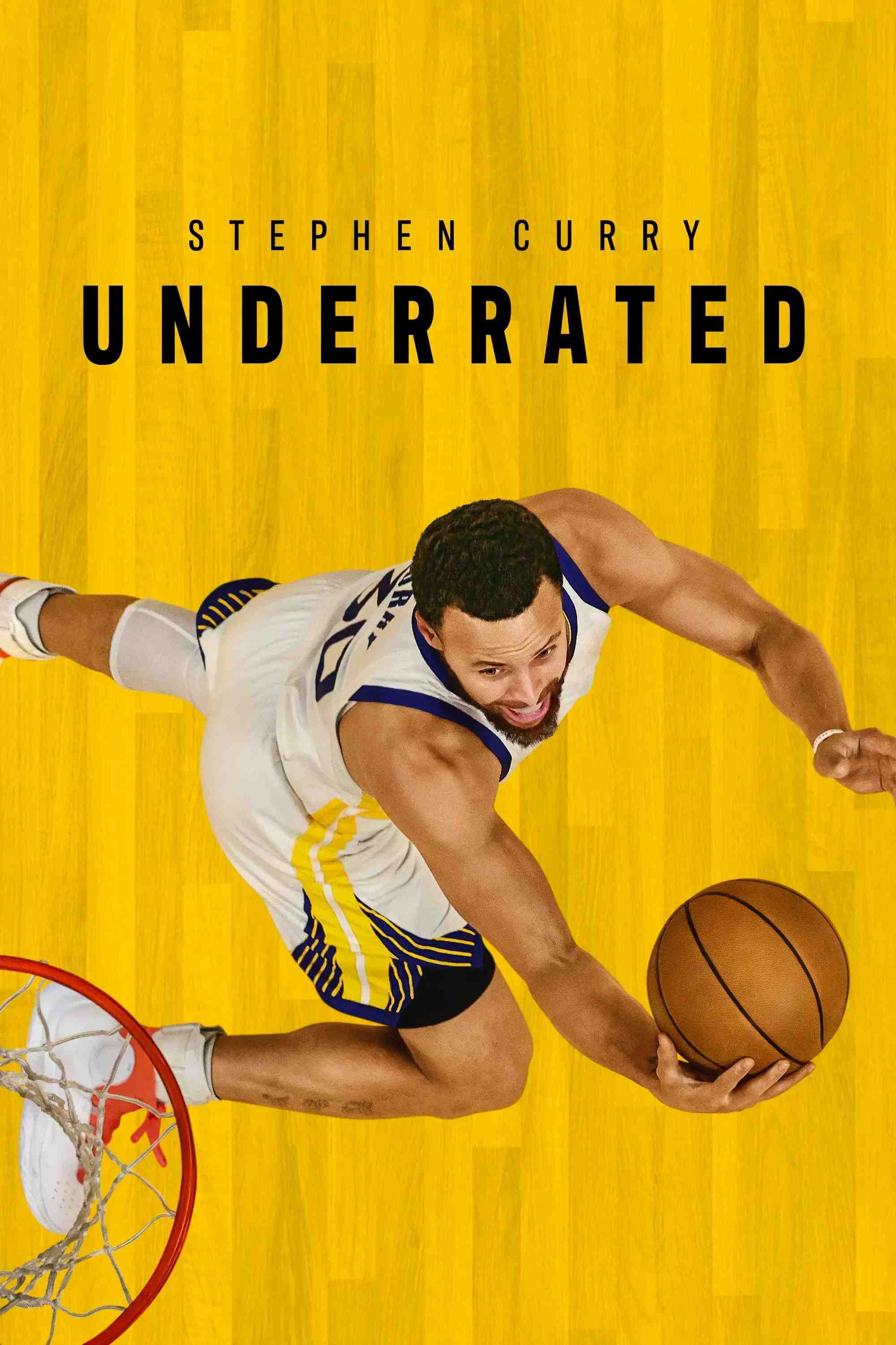 Poster chính thức của phim Phim Tài Liệu "Stephen Curry: Tài Năng Vượt Định Kiến" (Stephen Curry: Underrated - 2023), với sự tham gia của diễn viên Stephen Curry và Reggie Miller.
