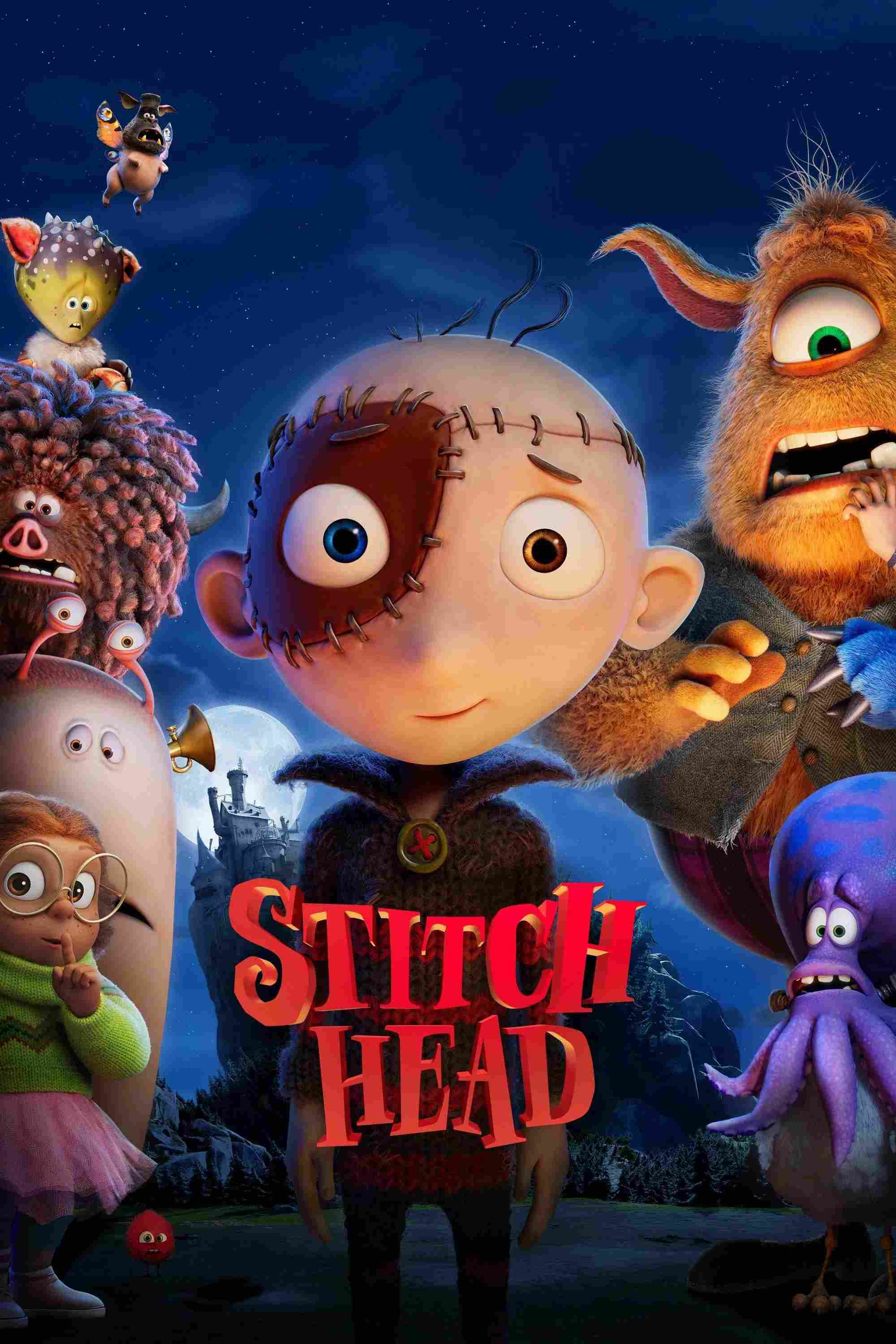 Poster chính thức của phim Phim Hoạt Hình, Phim Phiêu Lưu "Stitch Head" (Stitch Head - 2025), với sự tham gia của diễn viên Asa Butterfield và Joel Fry.