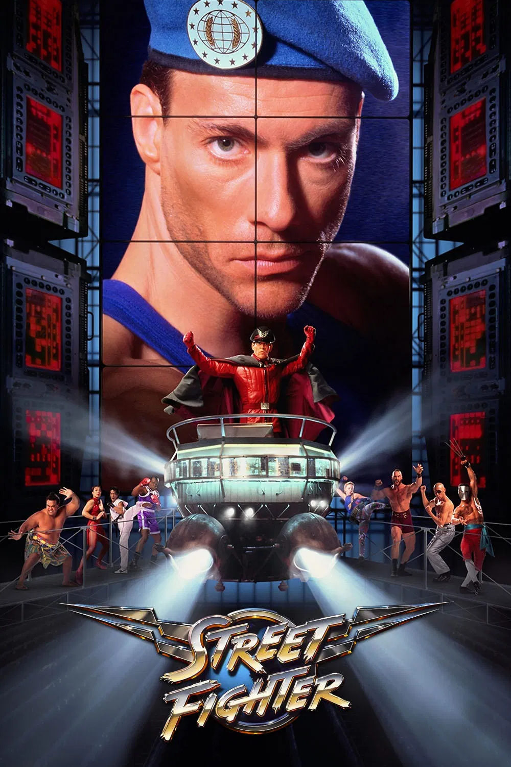 Poster chính thức của phim Phim Hành Động, Phim Phiêu Lưu "Street Fighter" (Street Fighter - 1994), với sự tham gia của diễn viên Jean-Claude Van Damme và Raúl Juliá.
