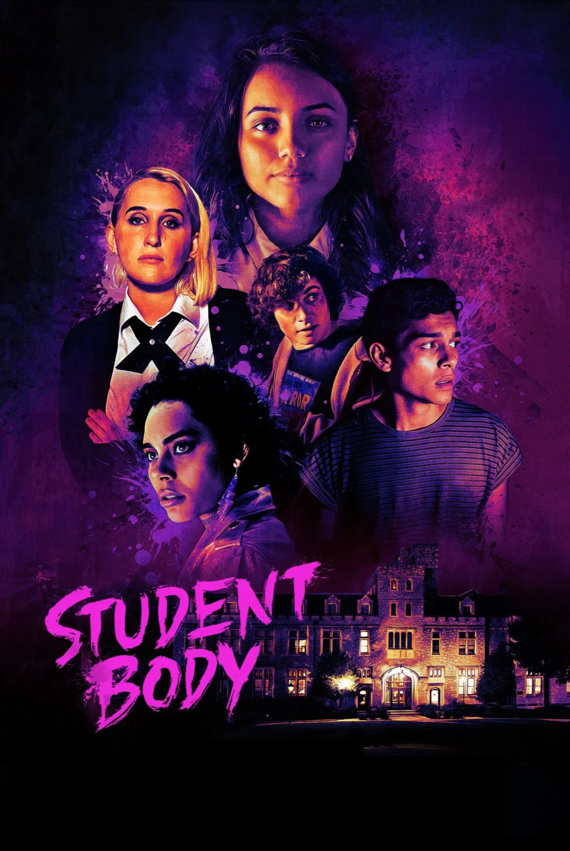 Poster chính thức của phim Phim Kinh Dị, Phim Giật Gân "Student Body" (Student Body - 2022), với sự tham gia của diễn viên Montse Hernandez và Cheyenne Haynes.