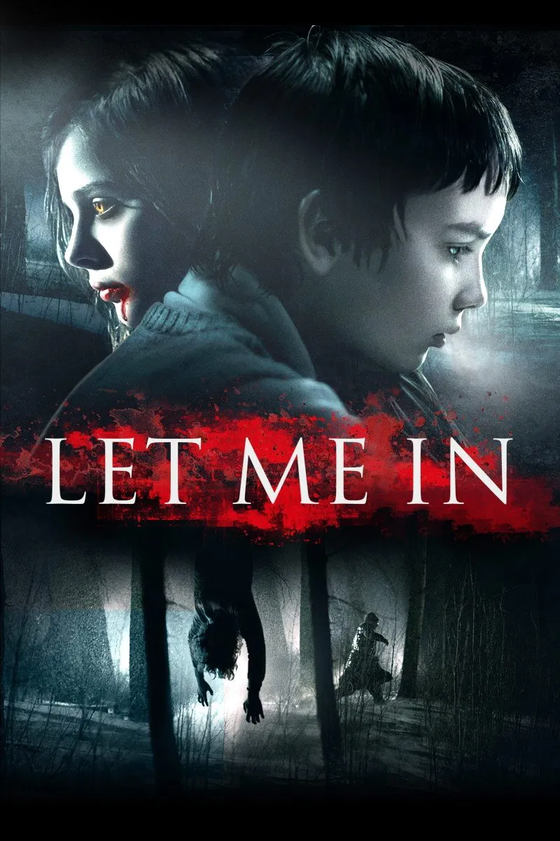 Poster chính thức của phim Phim Tâm Lý, Phim Kinh Dị "Sự Cô Độc Của Abby" (Let Me In - 2010), với sự tham gia của diễn viên Kodi Smit-McPhee và Chloë Grace Moretz.