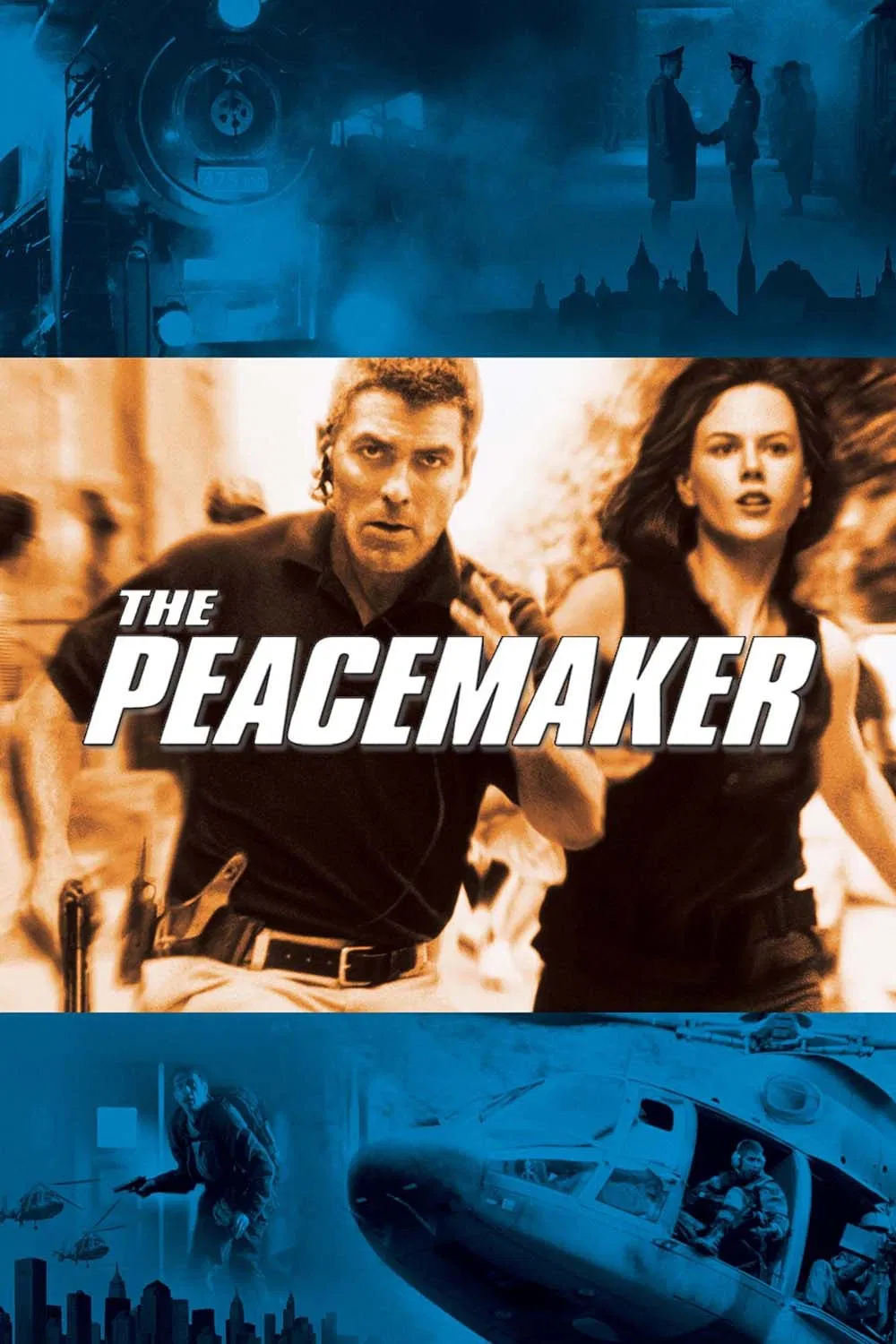 Poster chính thức của phim Phim Hành Động, Phim Giật Gân "Sứ Giả Hòa Bình" (The Peacemaker - 1997), với sự tham gia của diễn viên George Clooney và Nicole Kidman.