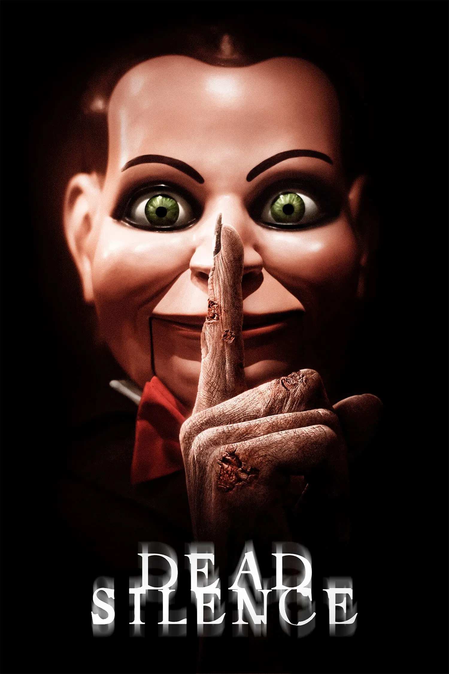 Poster chính thức của phim Phim Kinh Dị "Sự Im Lặng Chết Chóc" (Dead Silence - 2007), với sự tham gia của diễn viên Ryan Kwanten và Amber Valletta.
