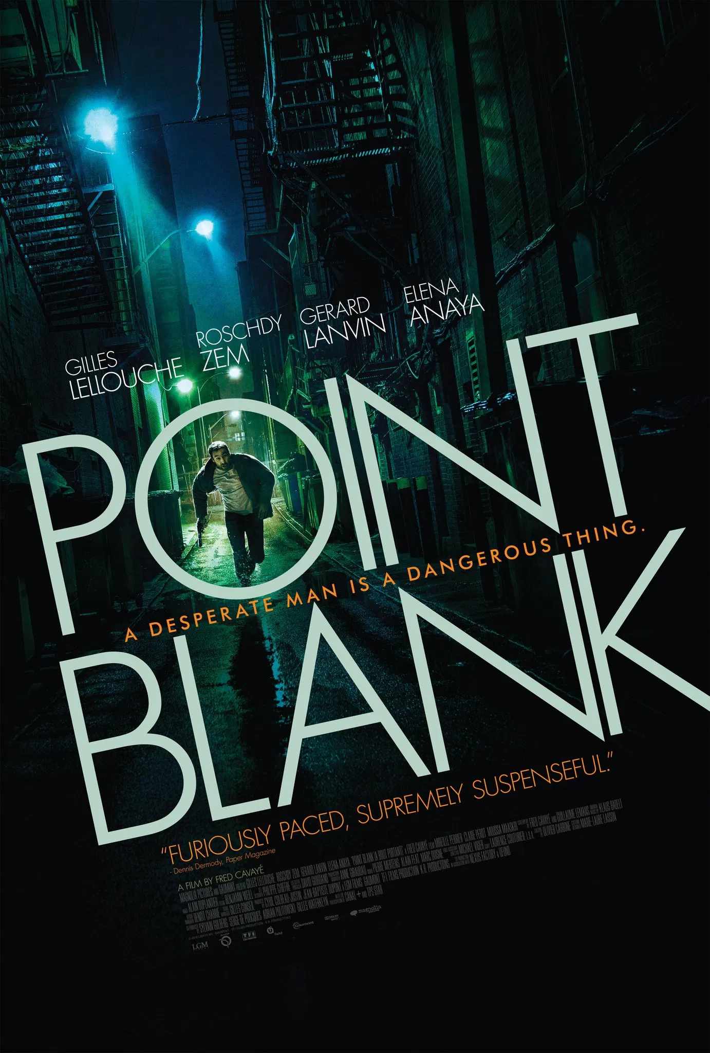 Poster chính thức của phim Phim Hành Động, Phim Giật Gân "Sứ Mệnh Tuyệt Mật" (Point Blank - 2010), với sự tham gia của diễn viên Gilles Lellouche và Roschdy Zem.