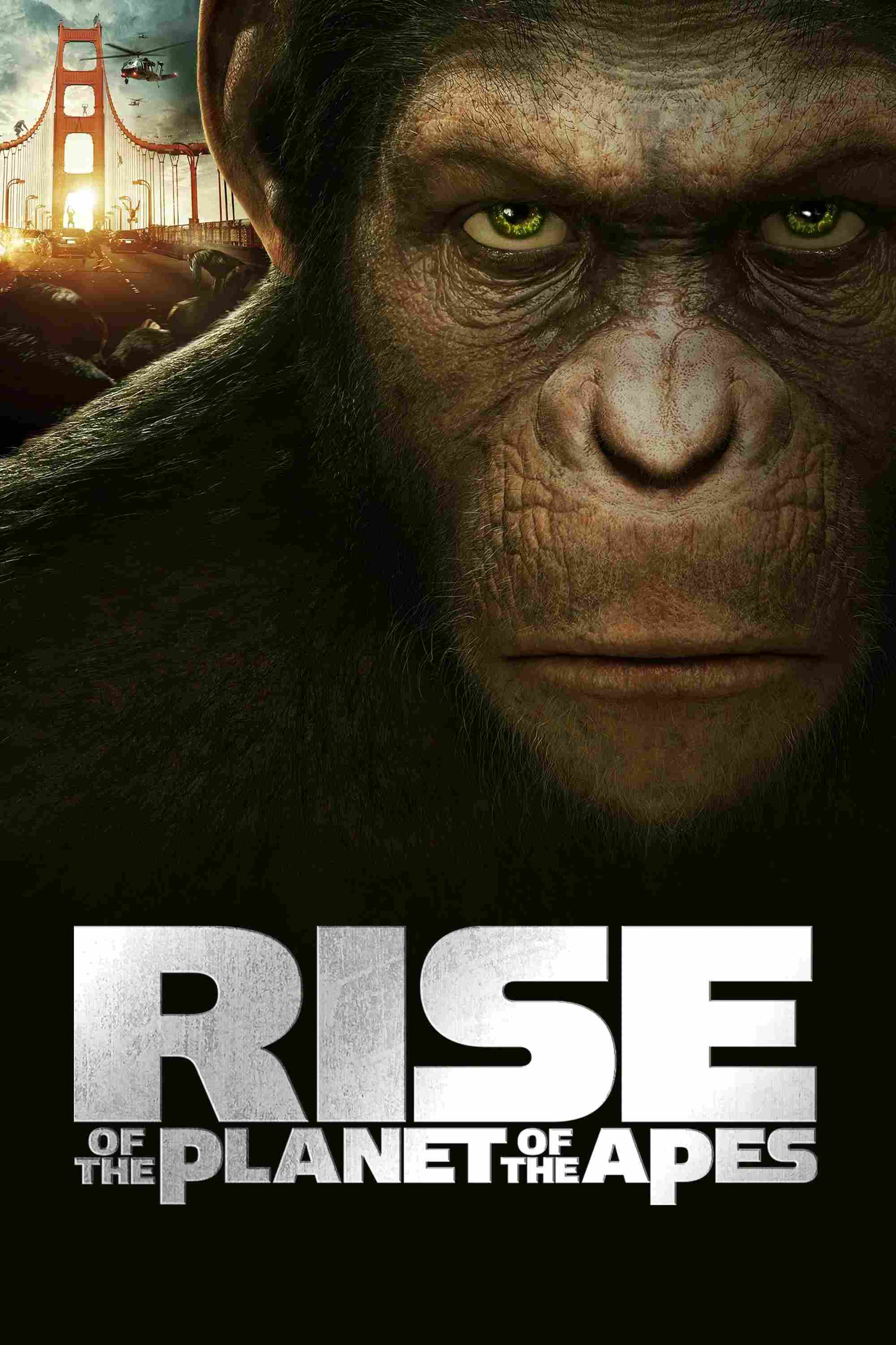 Poster chính thức của phim Phim Giật Gân, Phim Hành Động "Sự Nổi Dậy Của Hành Tinh Khỉ" (Rise of the Planet of the Apes - 2011), với sự tham gia của diễn viên Andy Serkis và James Franco.