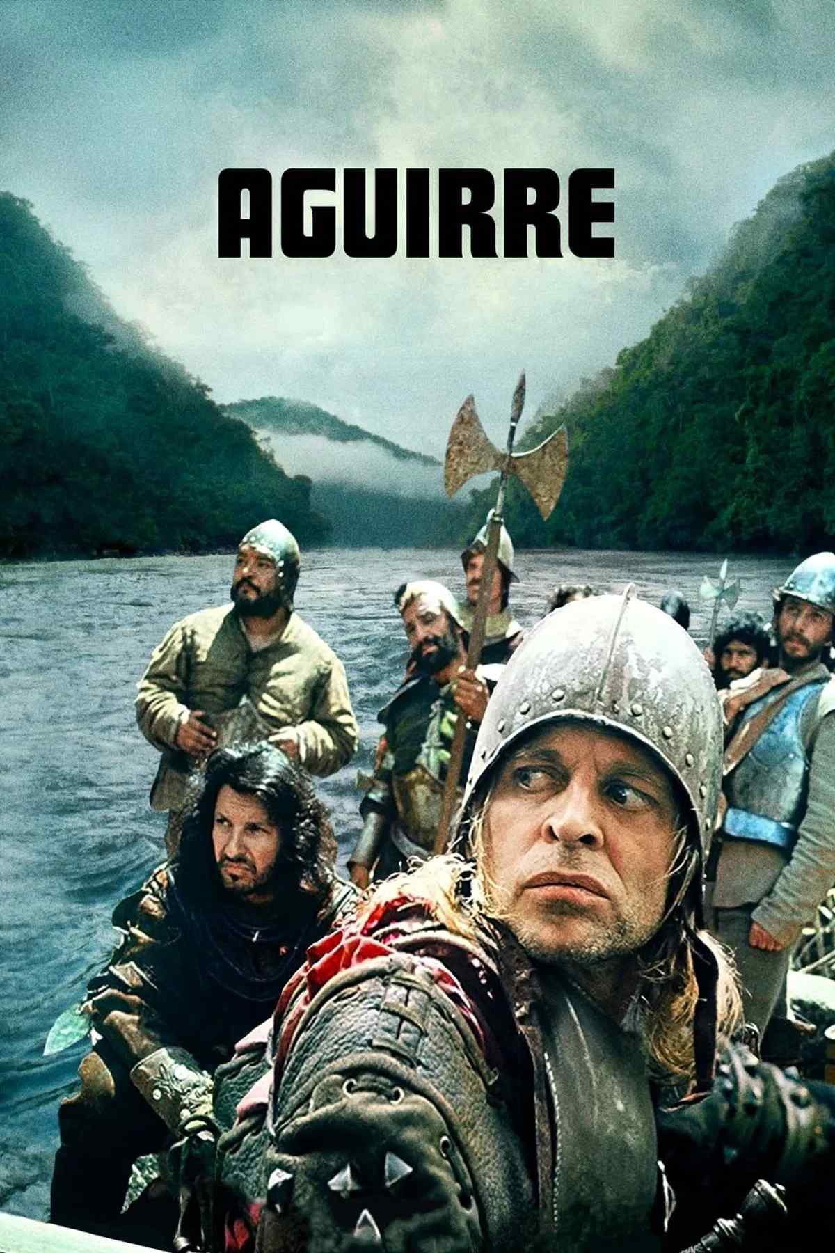 Poster chính thức của phim Phim Lịch Sử, Phim Phiêu Lưu "Sự Phẫn Nộ Của Thần Linh" (Aguirre, the Wrath of God - 1972), với sự tham gia của diễn viên Klaus Kinski và Helena Rojo.