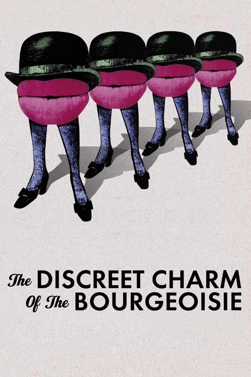 Poster chính thức của phim Phim Hài "Sự Quyến Rũ Của Người Tư Sản" (The Discreet Charm of the Bourgeoisie - 1972), với sự tham gia của diễn viên Fernando Rey và Delphine Seyrig.