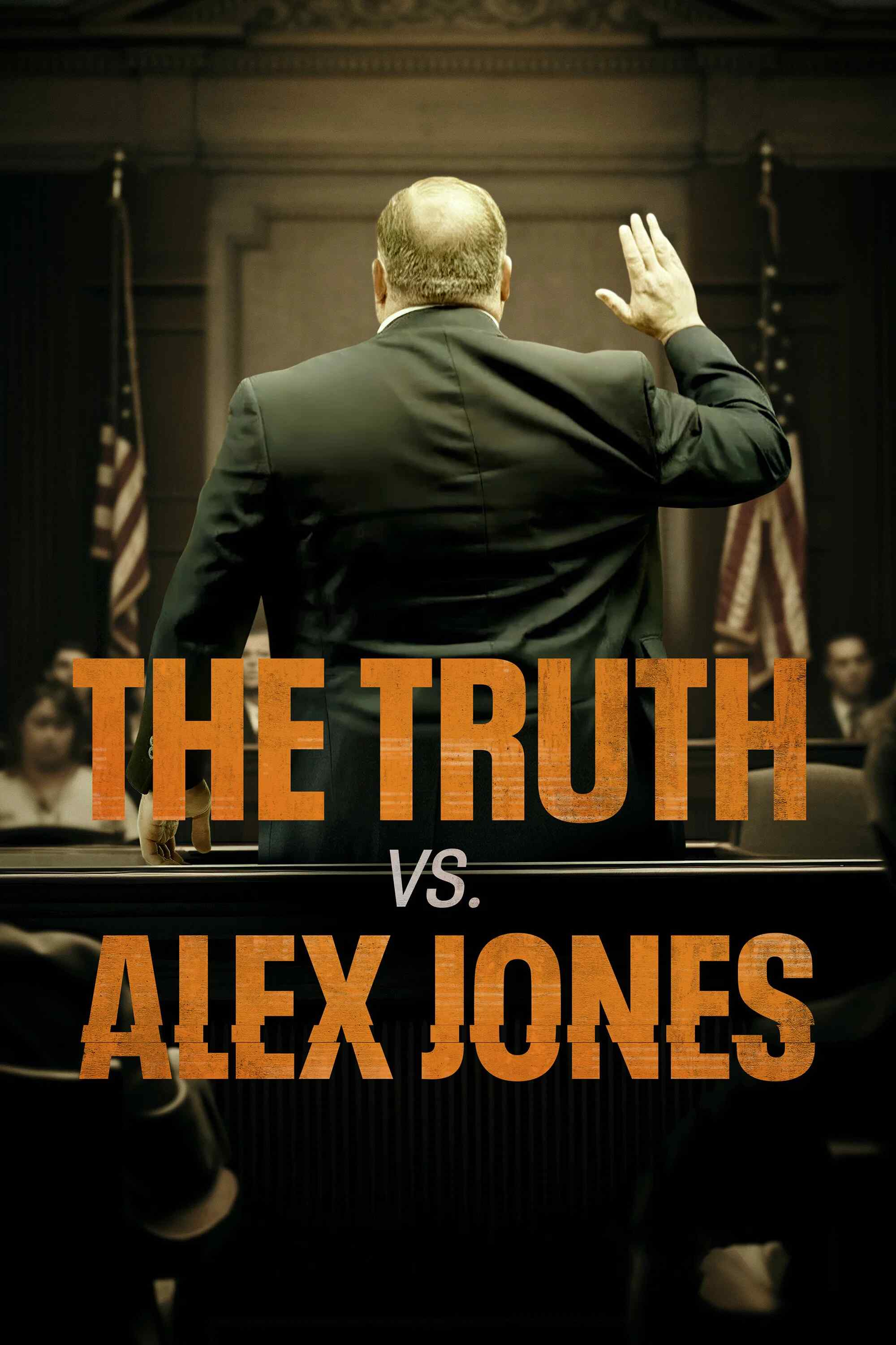Poster chính thức của phim Phim Tài Liệu "Sự Thật Và Alex Jones" (The Truth vs. Alex Jones - 2024), với sự tham gia của diễn viên Alex E. Jones và Scarlett Lewis.