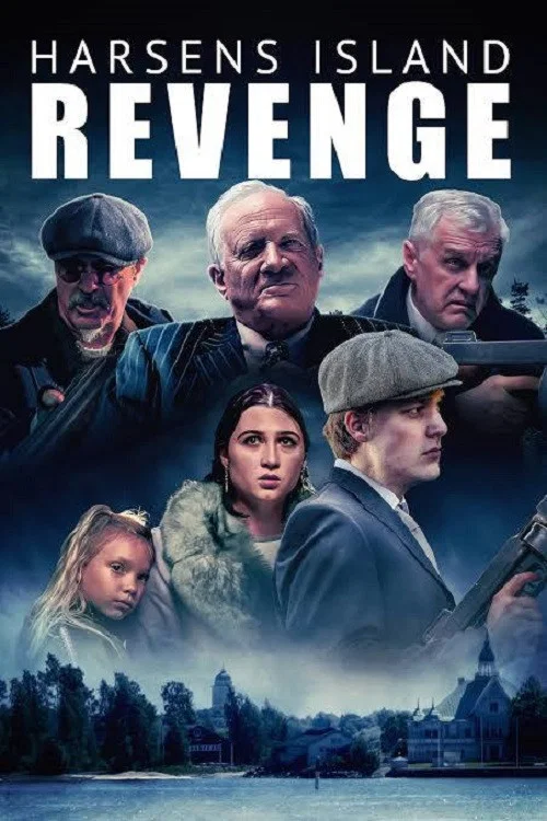 Poster chính thức của phim Phim Hành Động, Phim Hình Sự "Sự trả thù của đảo Harsen" (Harsens Island Revenge - 2025), với sự tham gia của diễn viên David Michael Reardon và Cassie Dean.