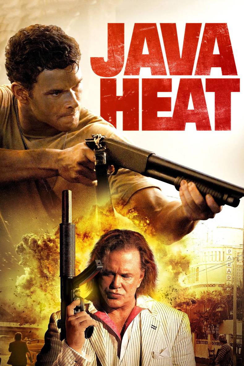Poster chính thức của phim Phim Hành Động, Phim Hình Sự "Sức Ép" (Java Heat - 2013), với sự tham gia của diễn viên Kellan Lutz và Mickey Rourke.