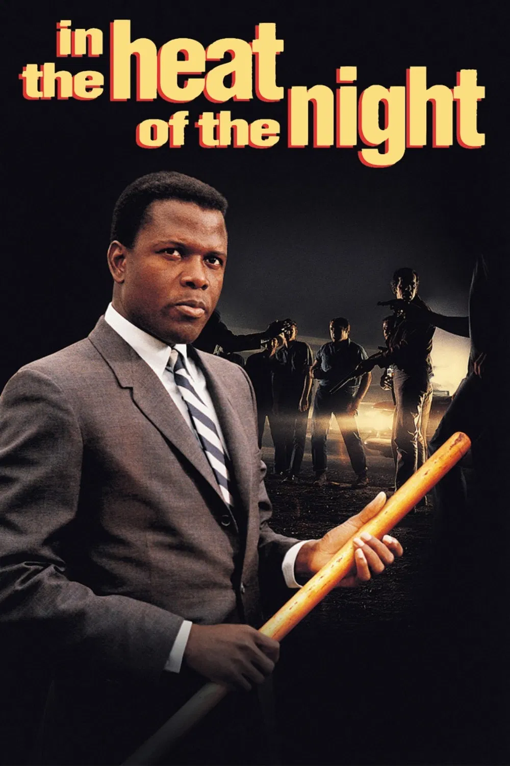Poster chính thức của phim Phim Hình Sự, Phim Tâm Lý "Sức Nóng Màn Đêm" (In the Heat of the Night - 1967), với sự tham gia của diễn viên Sidney Poitier và Rod Steiger.