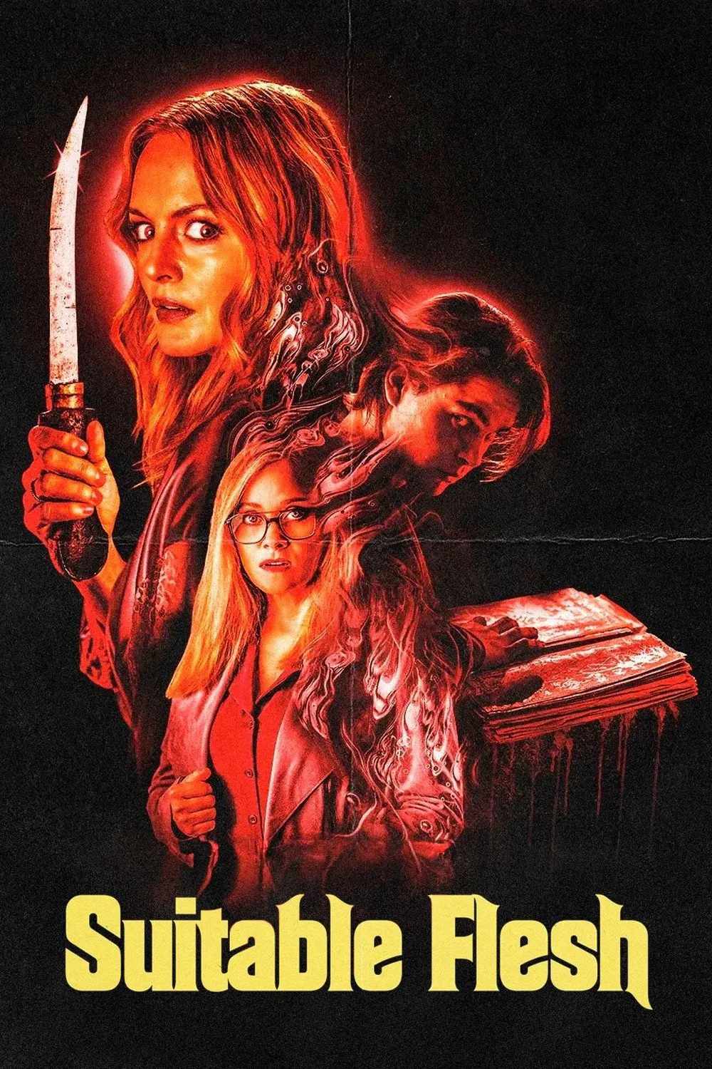 Poster chính thức của phim Phim Kinh Dị, Phim Giật Gân "Suitable Flesh" (Suitable Flesh - 2023), với sự tham gia của diễn viên Heather Graham và Judah Lewis.