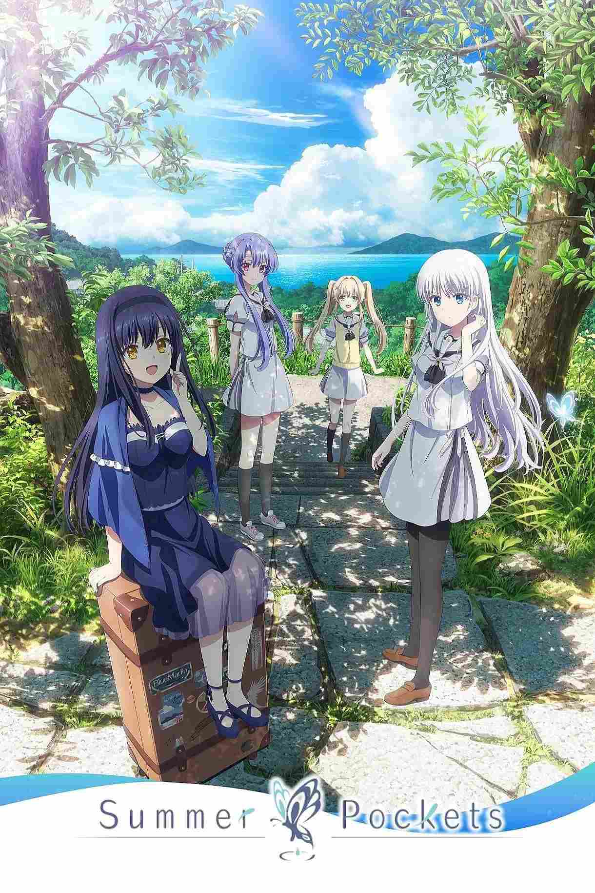 Poster chính thức của phim Phim Hoạt Hình, Phim Tâm Lý "Summer Pockets" (Summer Pockets - 2025), với sự tham gia của diễn viên Shoya Chiba và Konomi Kohara.