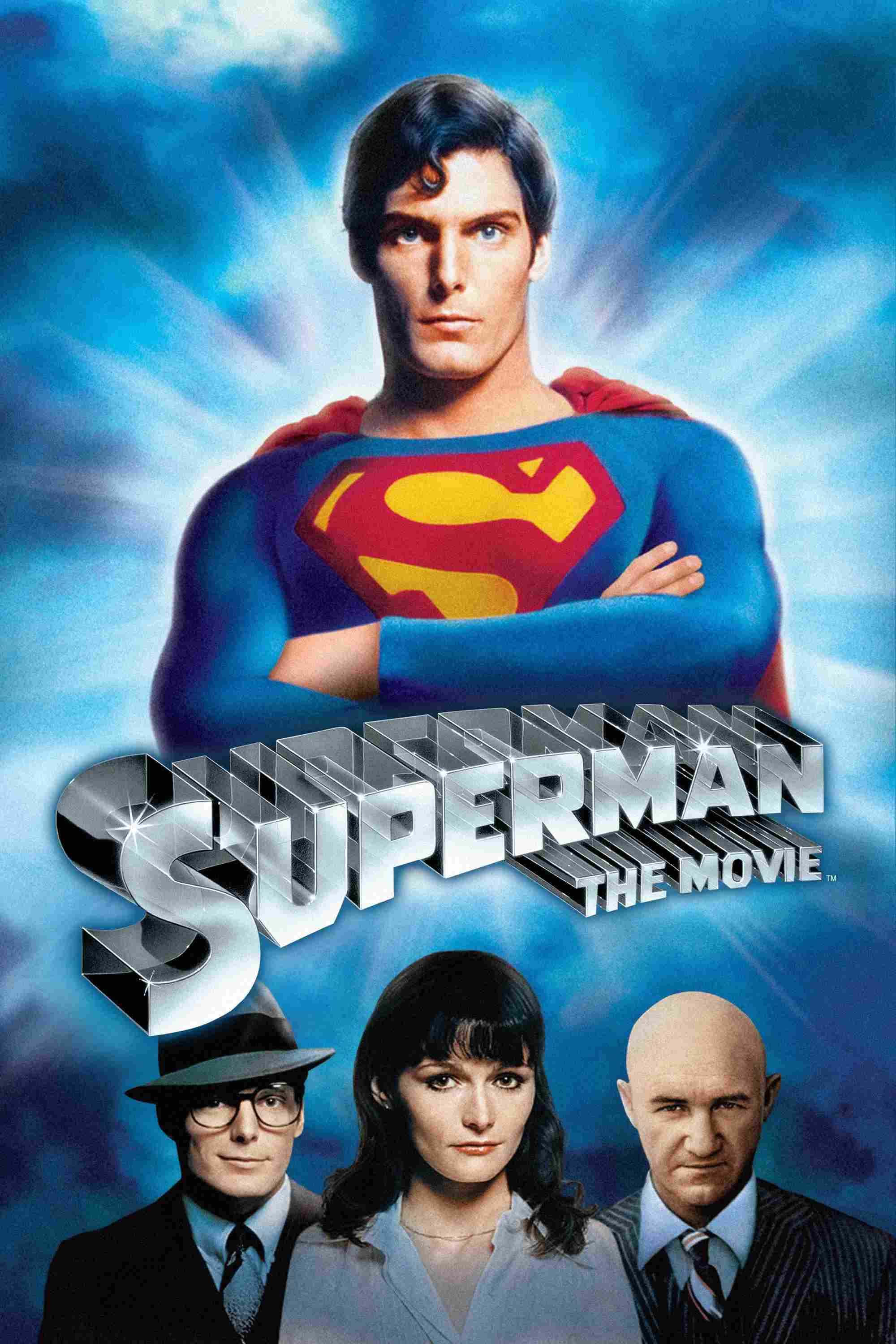 Poster chính thức của phim Phim Viễn Tưởng, Phim Hành Động "Superman" (Superman - 1978), với sự tham gia của diễn viên Christopher Reeve và Margot Kidder.
